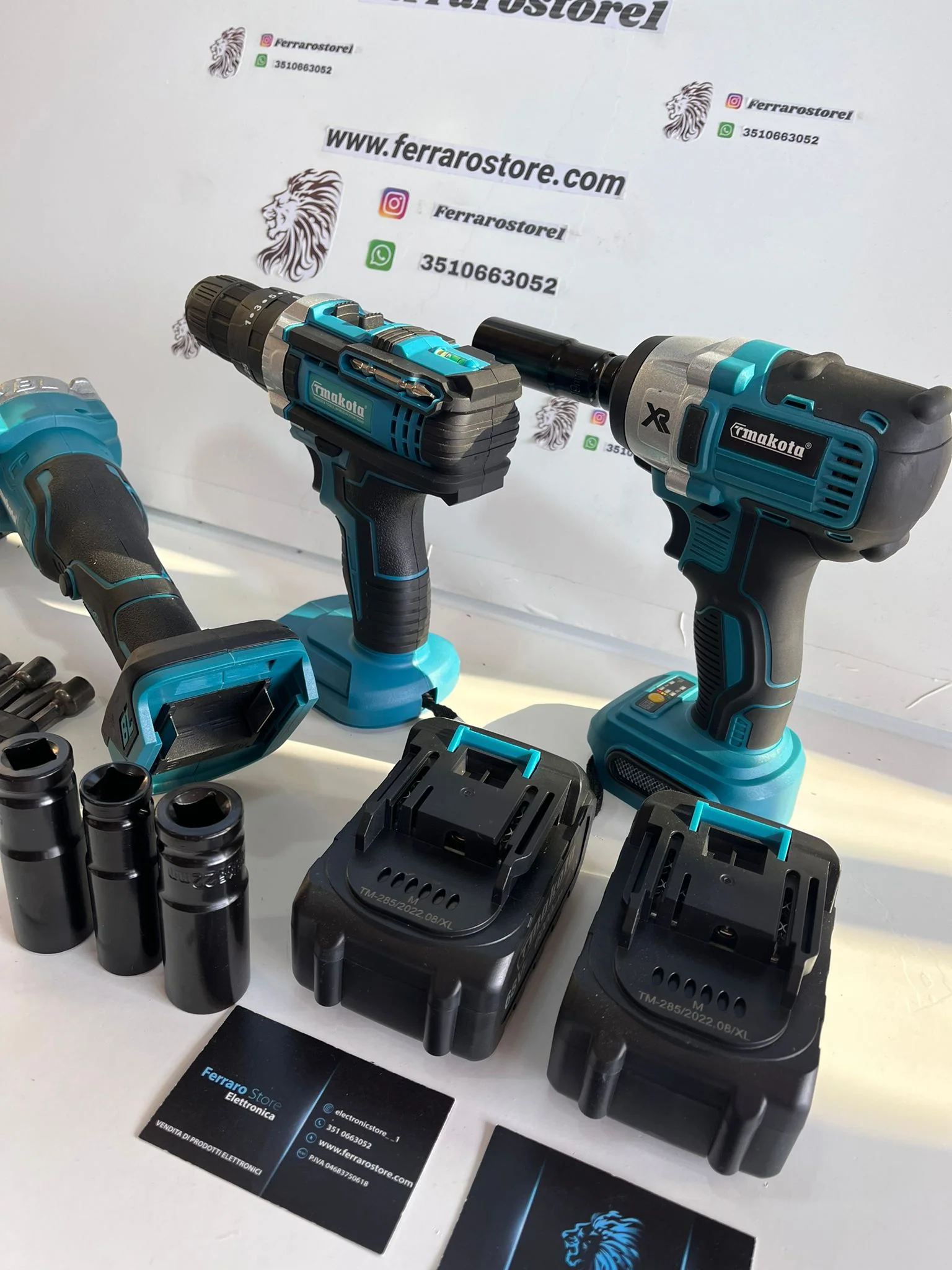 Kit Valigia Lavoro 3 in 1 Professionale, Trapano Avvitatore, Flex smerigliatrice, Avvitatore ad Impulsi - Image 10
