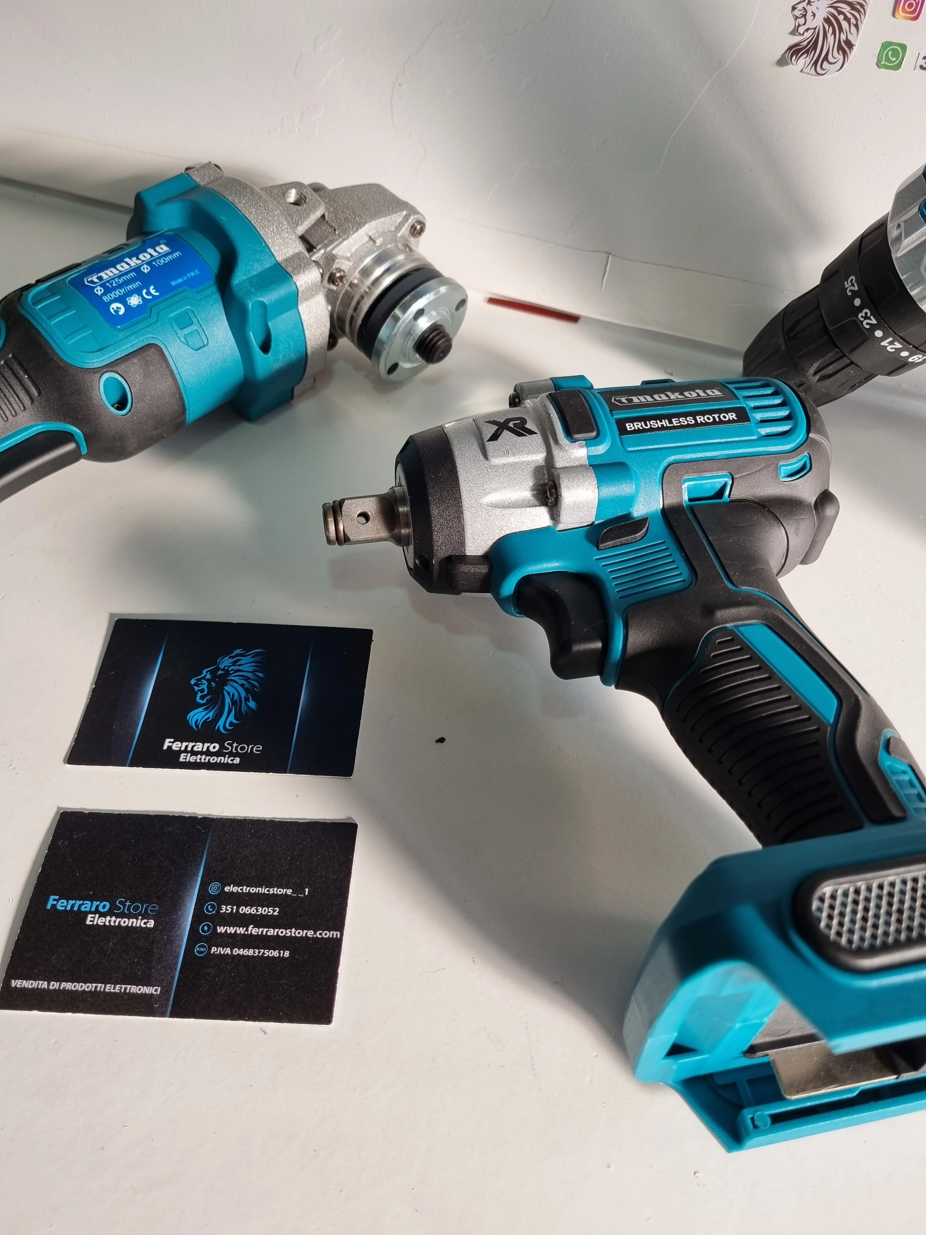 Kit Valigia Lavoro 3 in 1 Professionale, Trapano Avvitatore, Flex smerigliatrice, Avvitatore ad Impulsi - Image 13