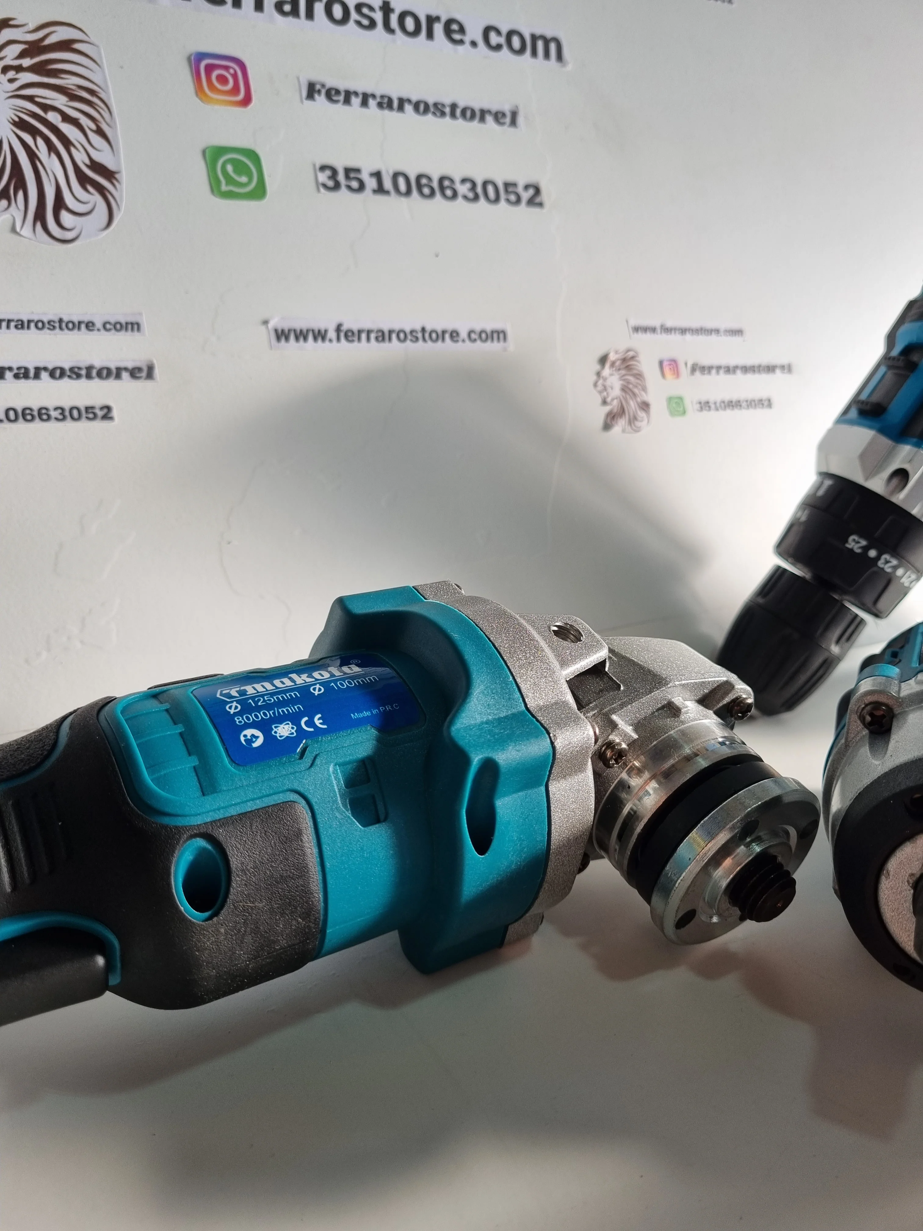 Kit Valigia Lavoro 3 in 1 Professionale, Trapano Avvitatore, Flex smerigliatrice, Avvitatore ad Impulsi - Image 14