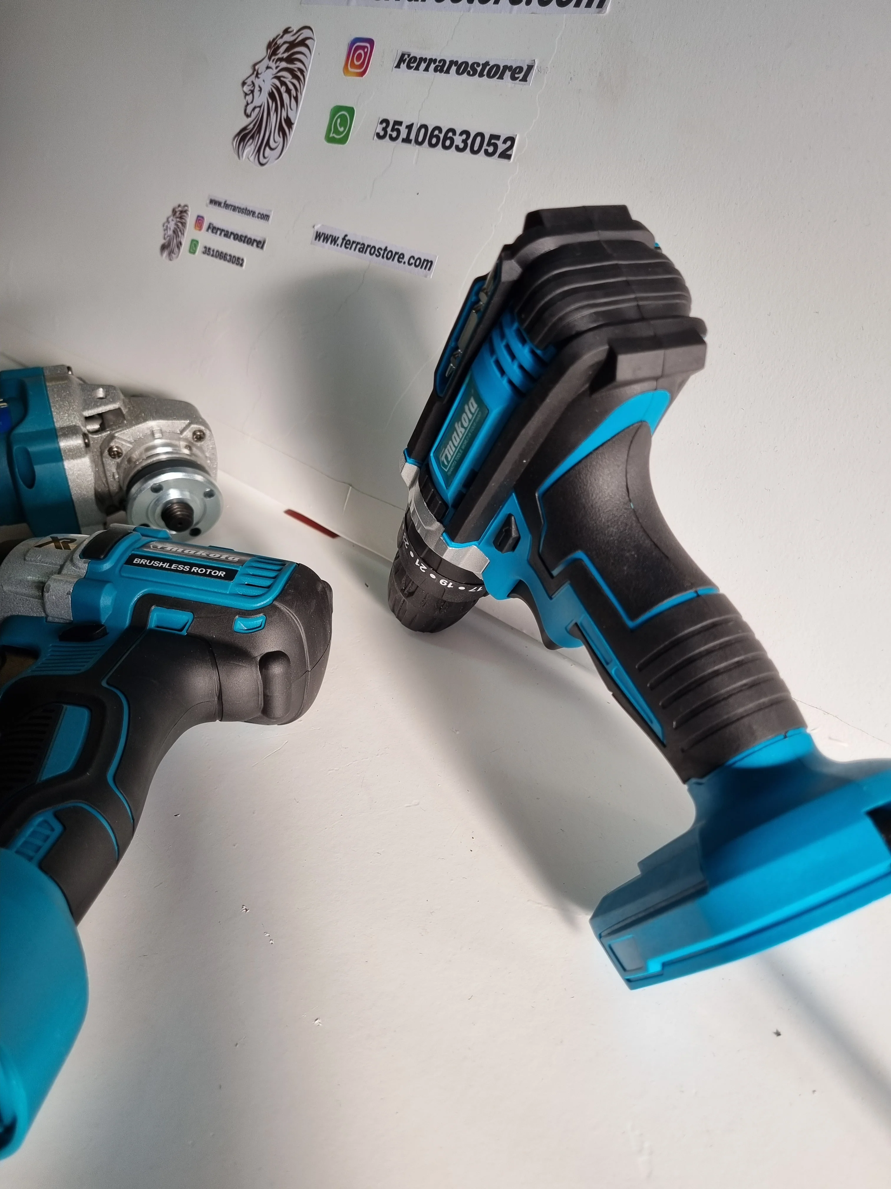 Kit Valigia Lavoro 3 in 1 Professionale, Trapano Avvitatore, Flex smerigliatrice, Avvitatore ad Impulsi - Image 17