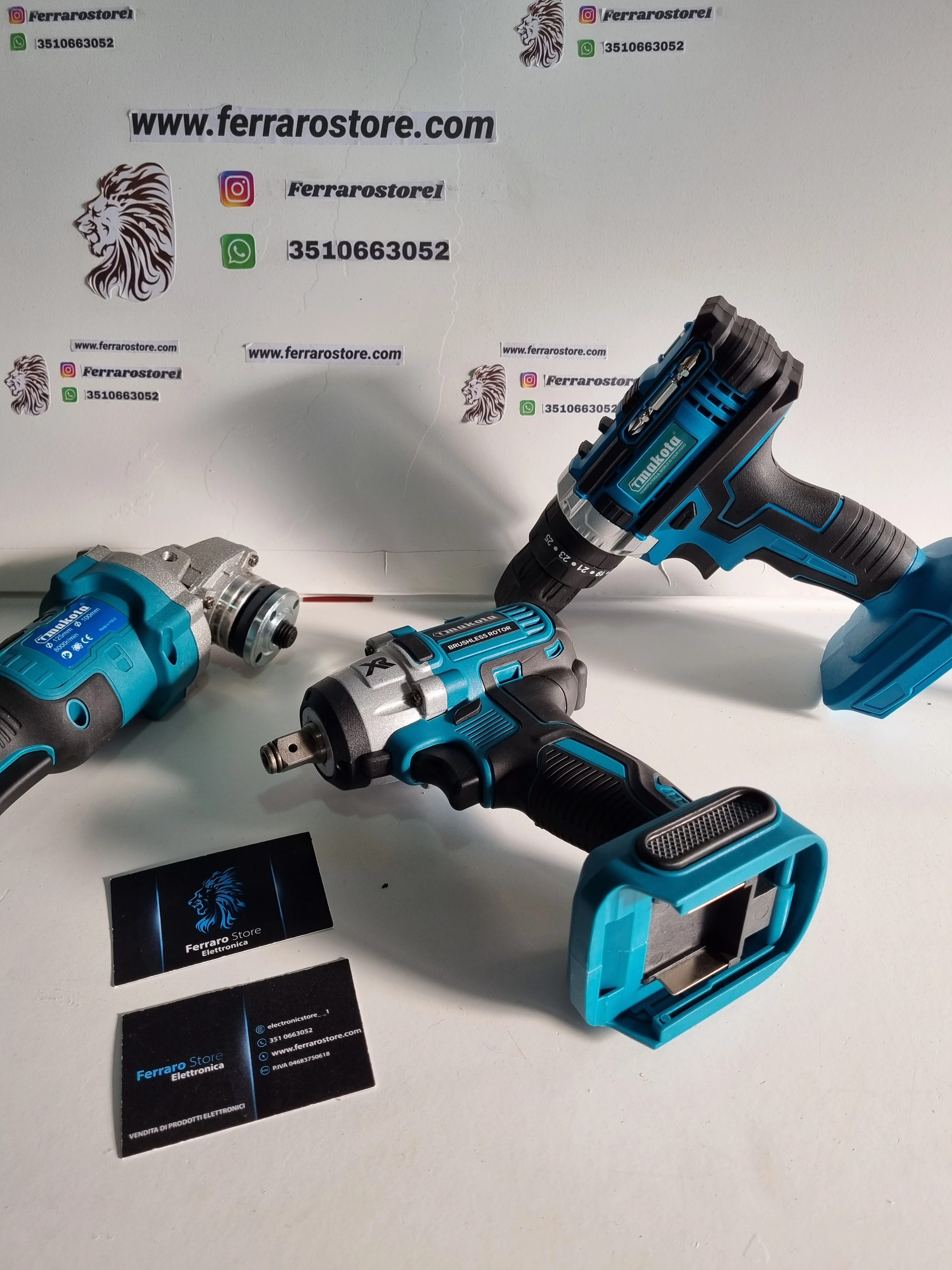 Kit Valigia Lavoro 3 in 1 Professionale, Trapano Avvitatore, Flex smerigliatrice, Avvitatore ad Impulsi - Image 7