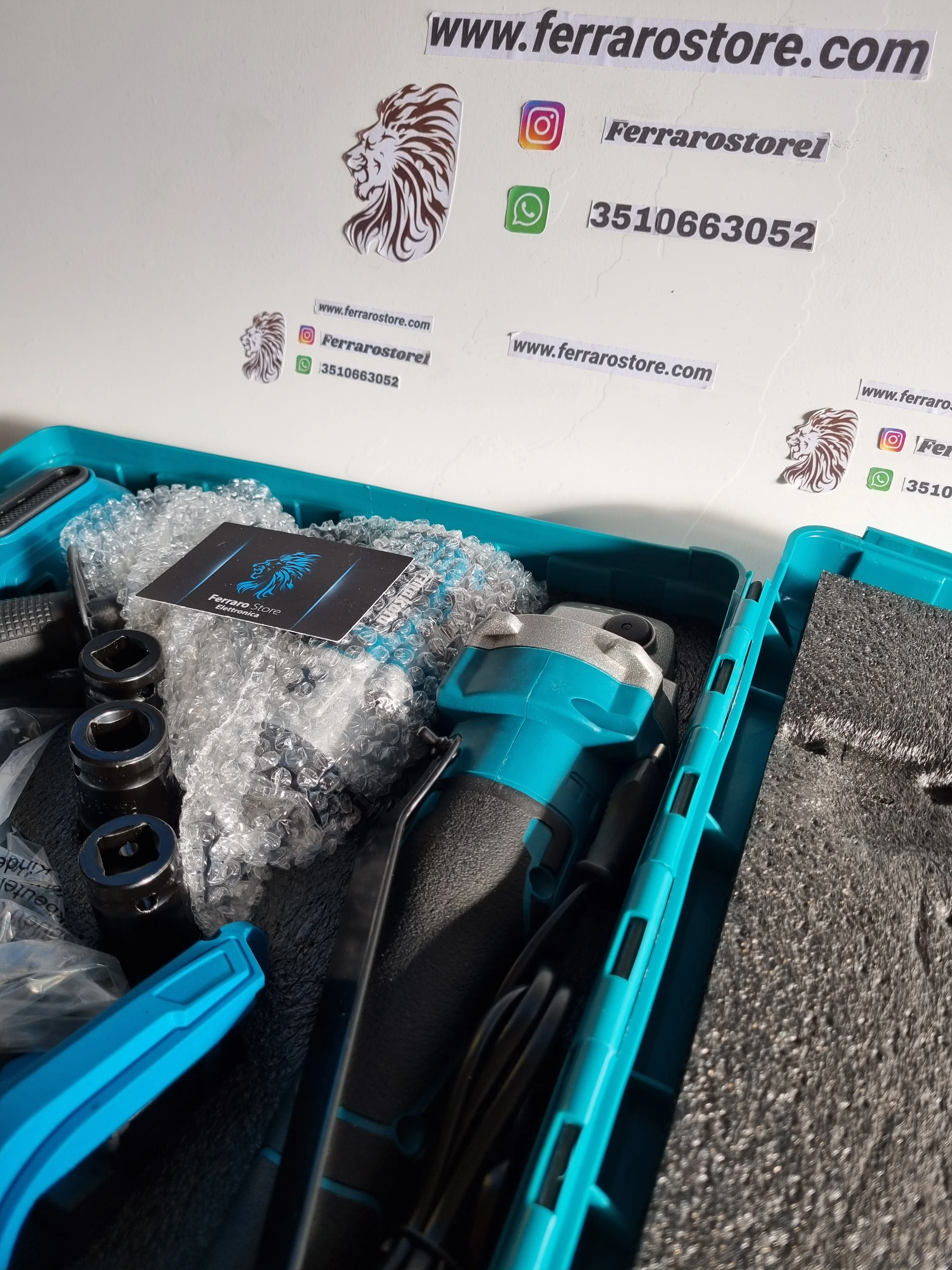 Kit Valigia Lavoro 3 in 1 Professionale, Trapano Avvitatore, Flex smerigliatrice, Avvitatore ad Impulsi - Image 9