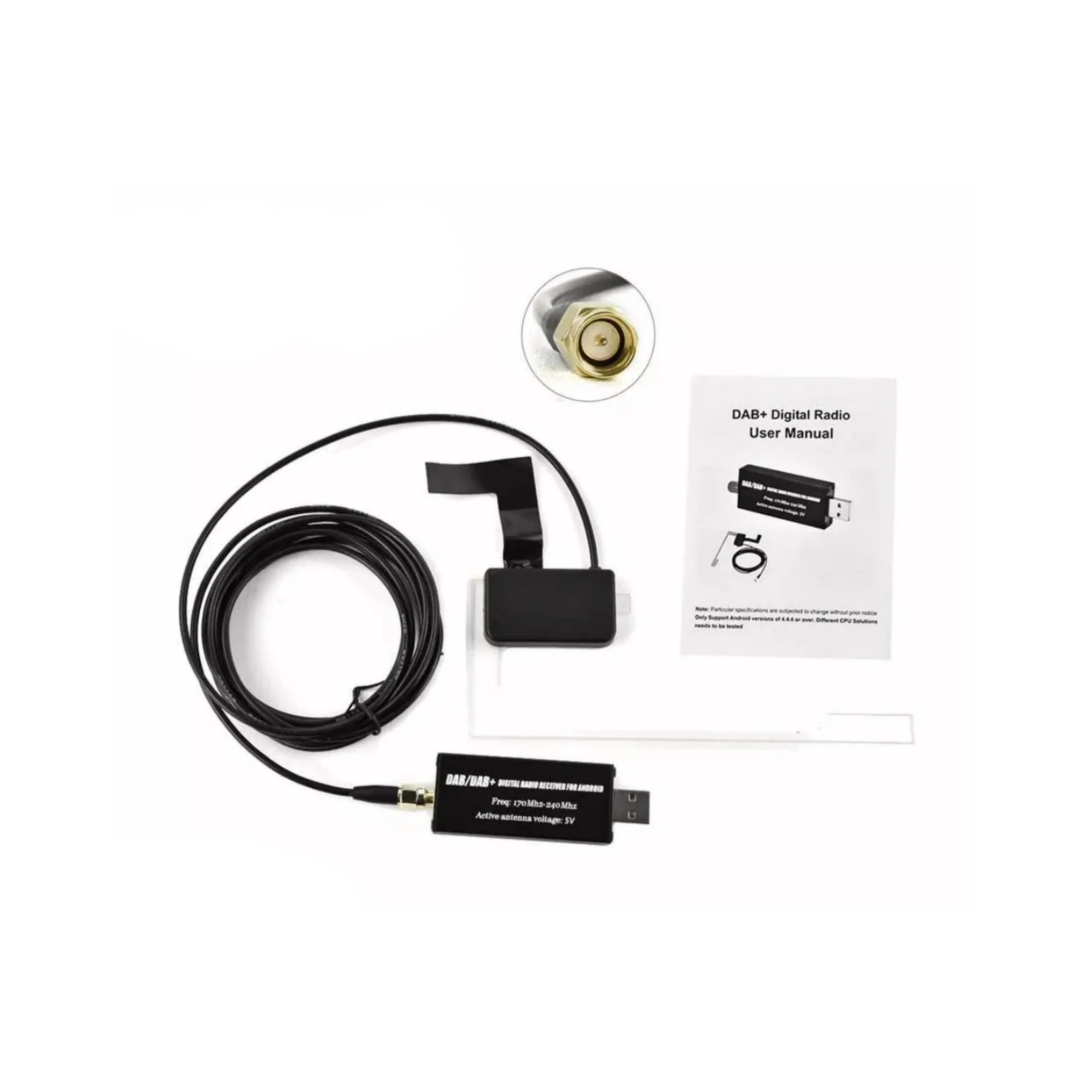 Adattatore Antenna DAB+ | Antenna con Adattatore USB | Autoradio Android Universale