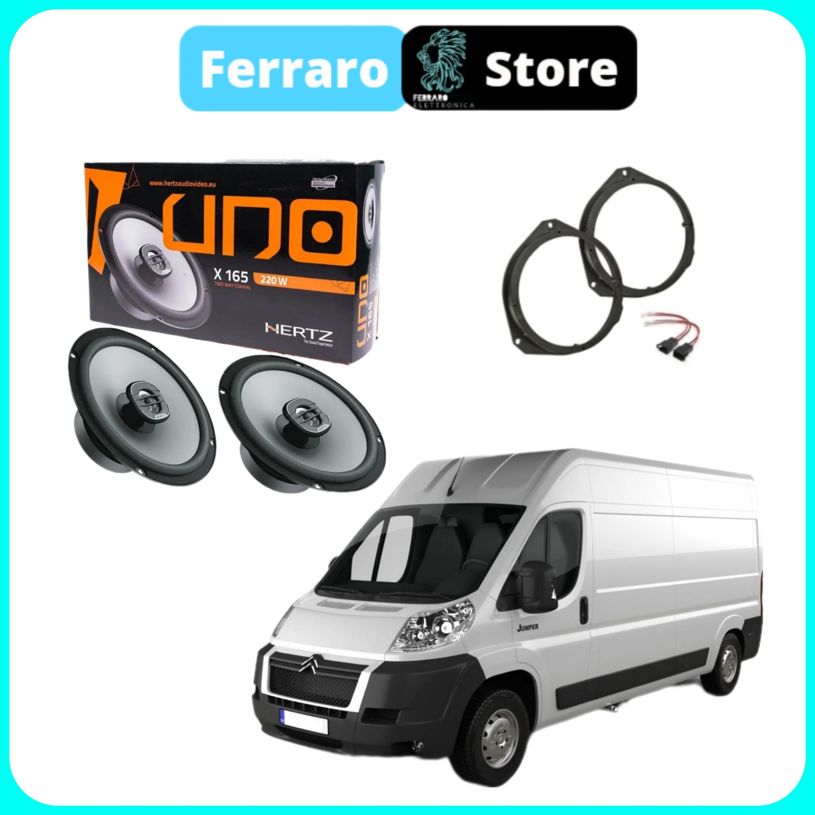 Kit 2 Casse per Citroen Jumper [Dal 2006>] - Altoparlanti, Hertz Dieci, Anteriori