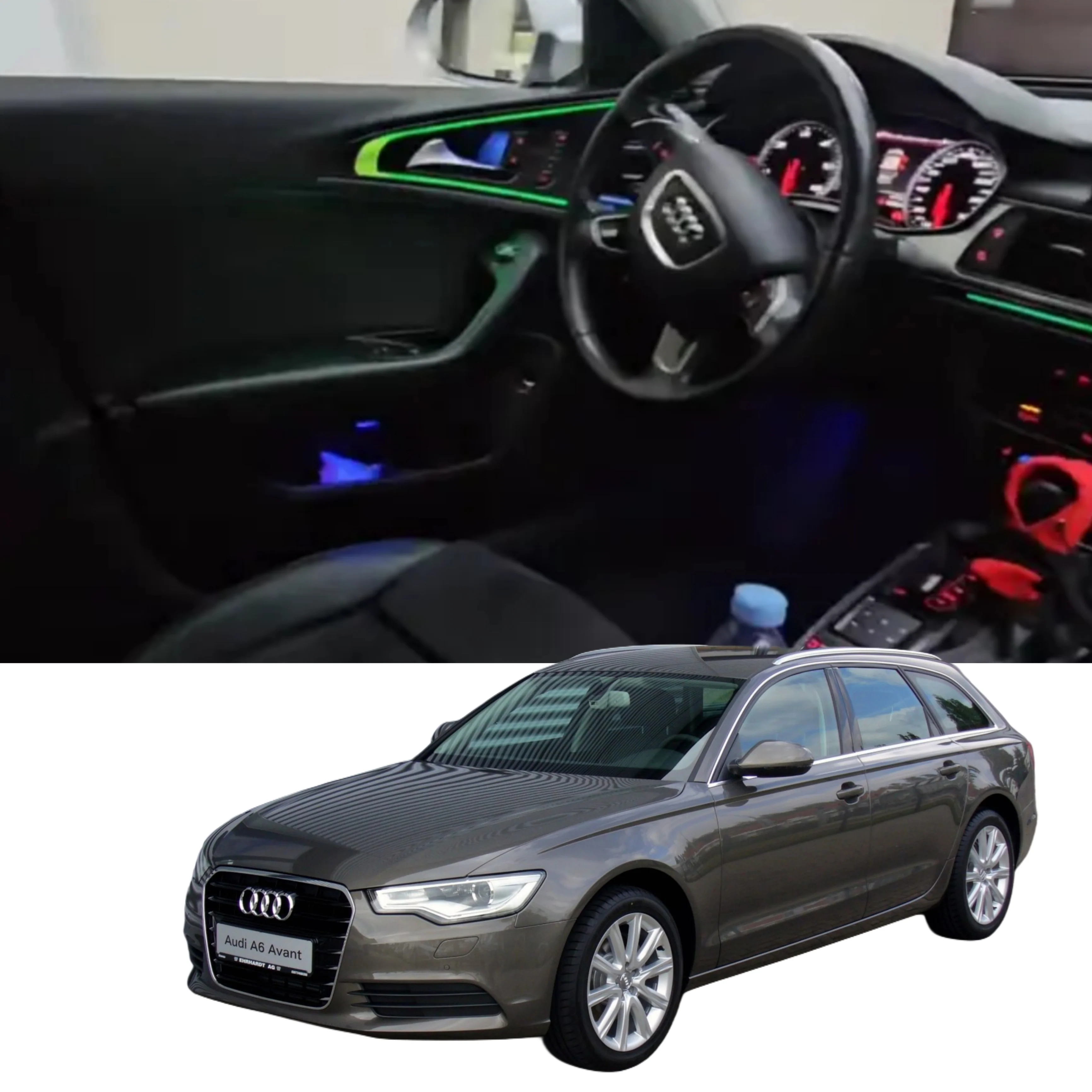 Ambient Light per Audi A6 C7 (2011-2018), 256 Colori RGB