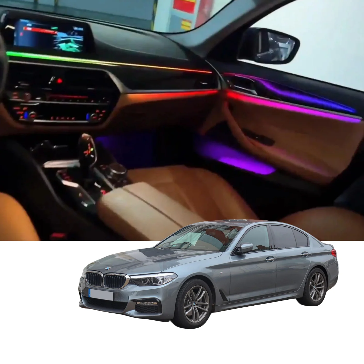 Ambient Light per BMW Serie 5 G30 (2017-2023), 64 Colori RGB