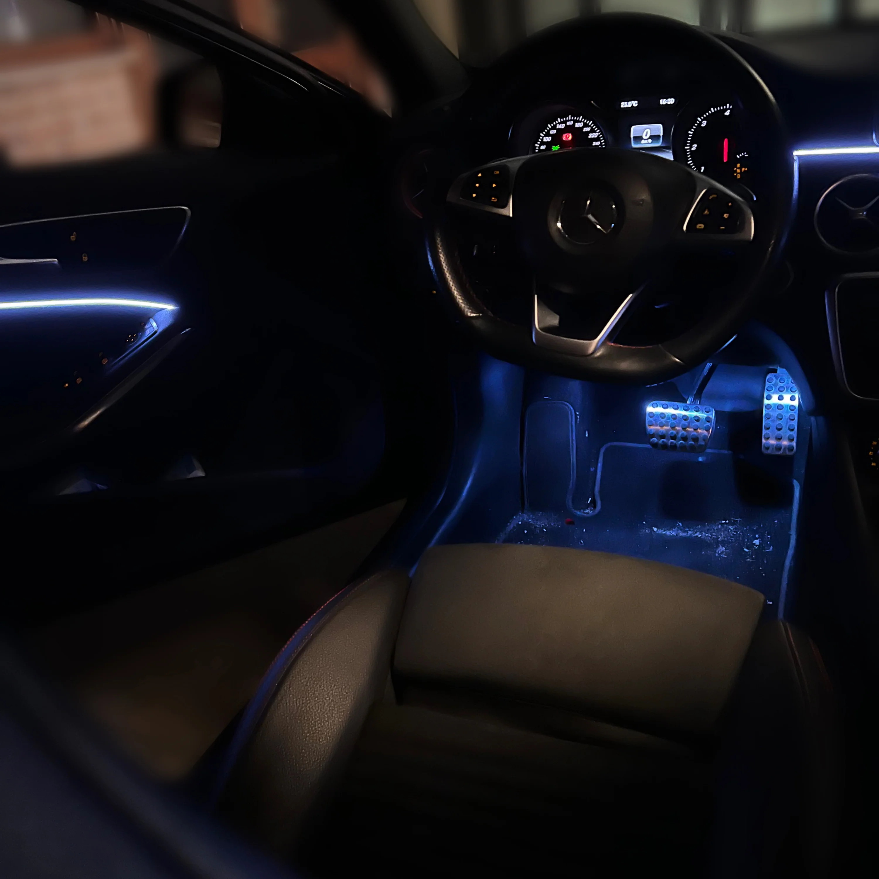 Ambient Light per Mercedes Classe A w176, Universale, Luci Ambiente con Comando da App, RGB Led, Led Dinamico - Image 3