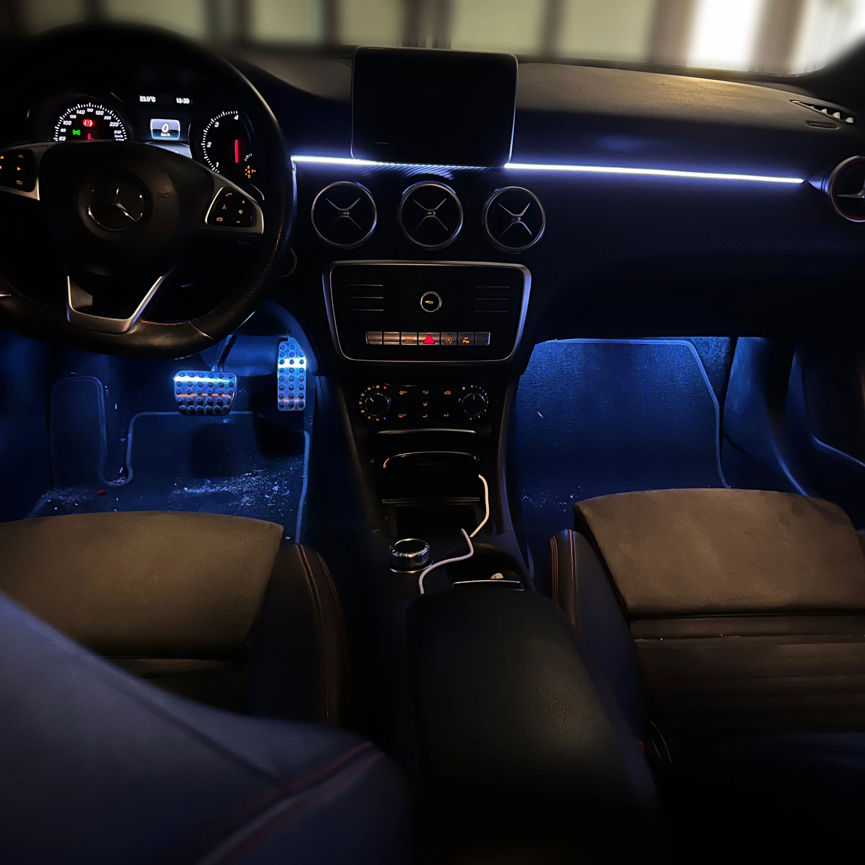Ambient Light per Mercedes Classe A w176, Universale, Luci Ambiente con Comando da App, RGB Led, Led Dinamico - Image 7