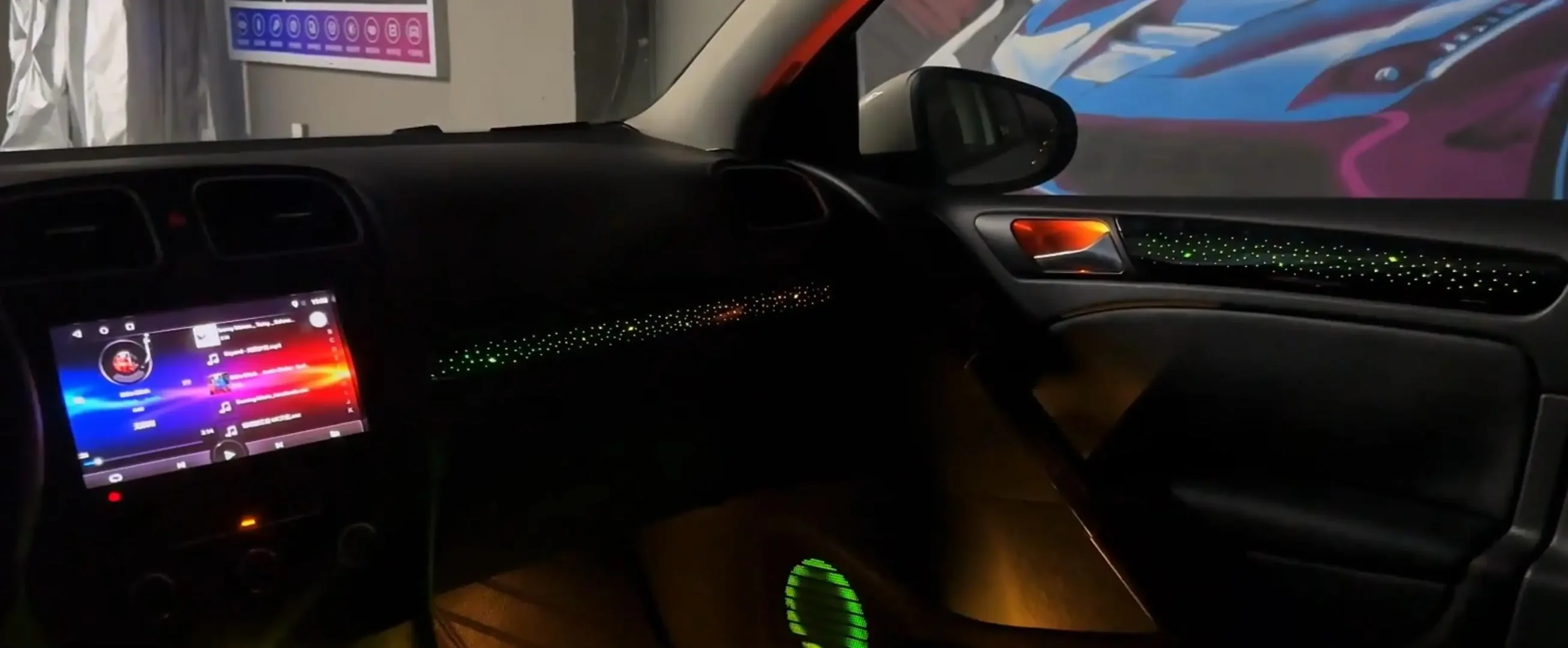 Ambient Light per Volkswagen Golf 6, VI (2008-2012), 64 Colori RGB - Image 4