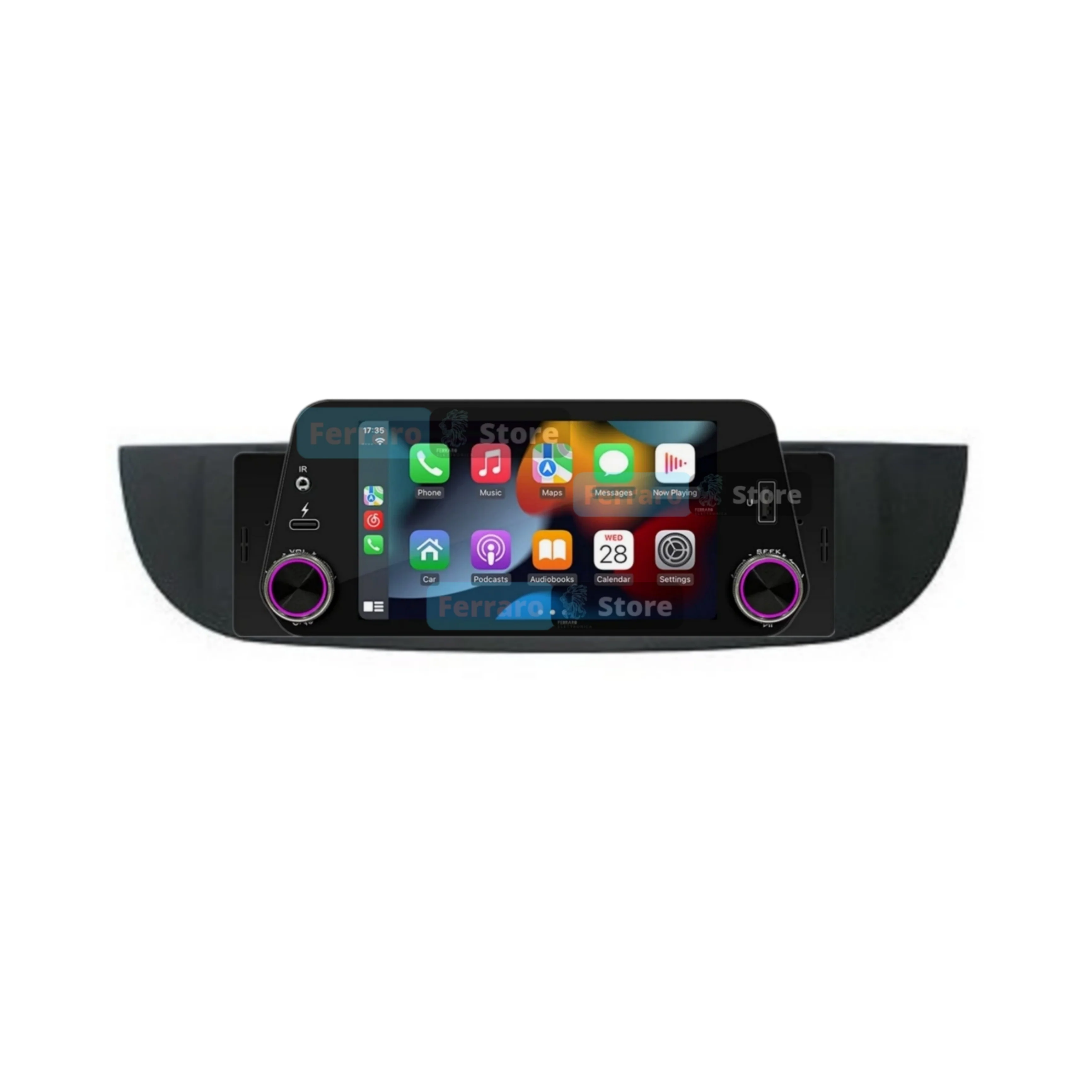 Autoradio per Fiat 500s 5" | 2007-2014 | Bluetooth | Radio | USB | Navigatore | CarPlay e Android Auto Cablato - Image 2