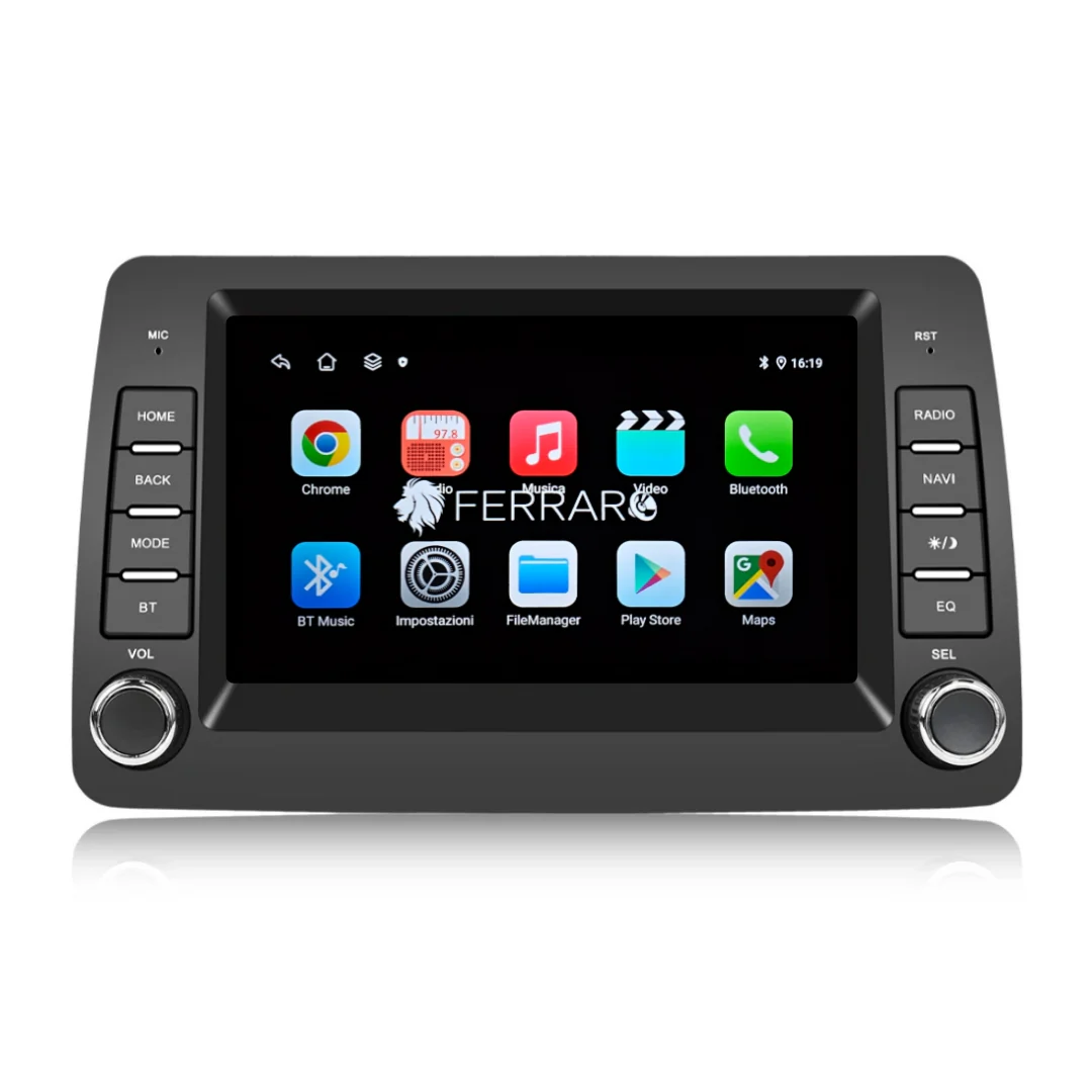 Autoradio per Fiat Panda 169 (2003-2013) 7", Android, Bluetooth, CarPlay, Android Auto, 2/64GB Ram