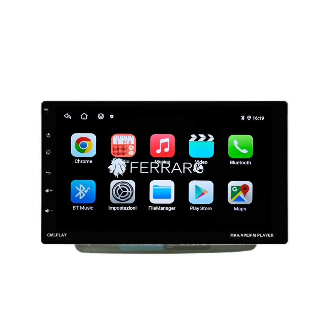 Autoradio per Fiat Panda 2a Serie, 169 1Din 9" (2003-2013) Android, Bluetooth, Estraibile, CarPlay, Android Auto, 2/4GB Ram