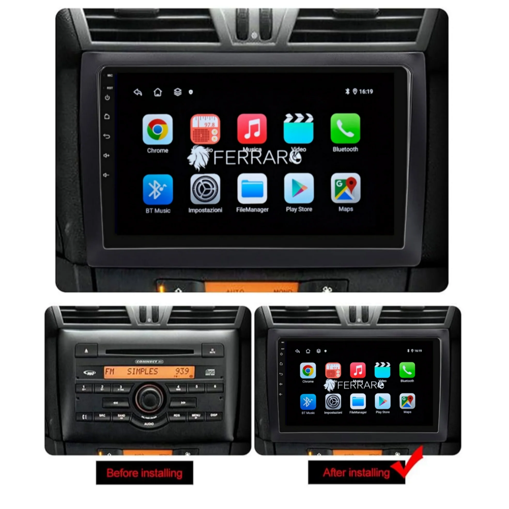 Autoradio per Fiat Stilo 9" | 2001-2008 | Android | Bluetooth | CarPlay | Android Auto | 2GB/4GB/6GB/8GB Ram - Image 4