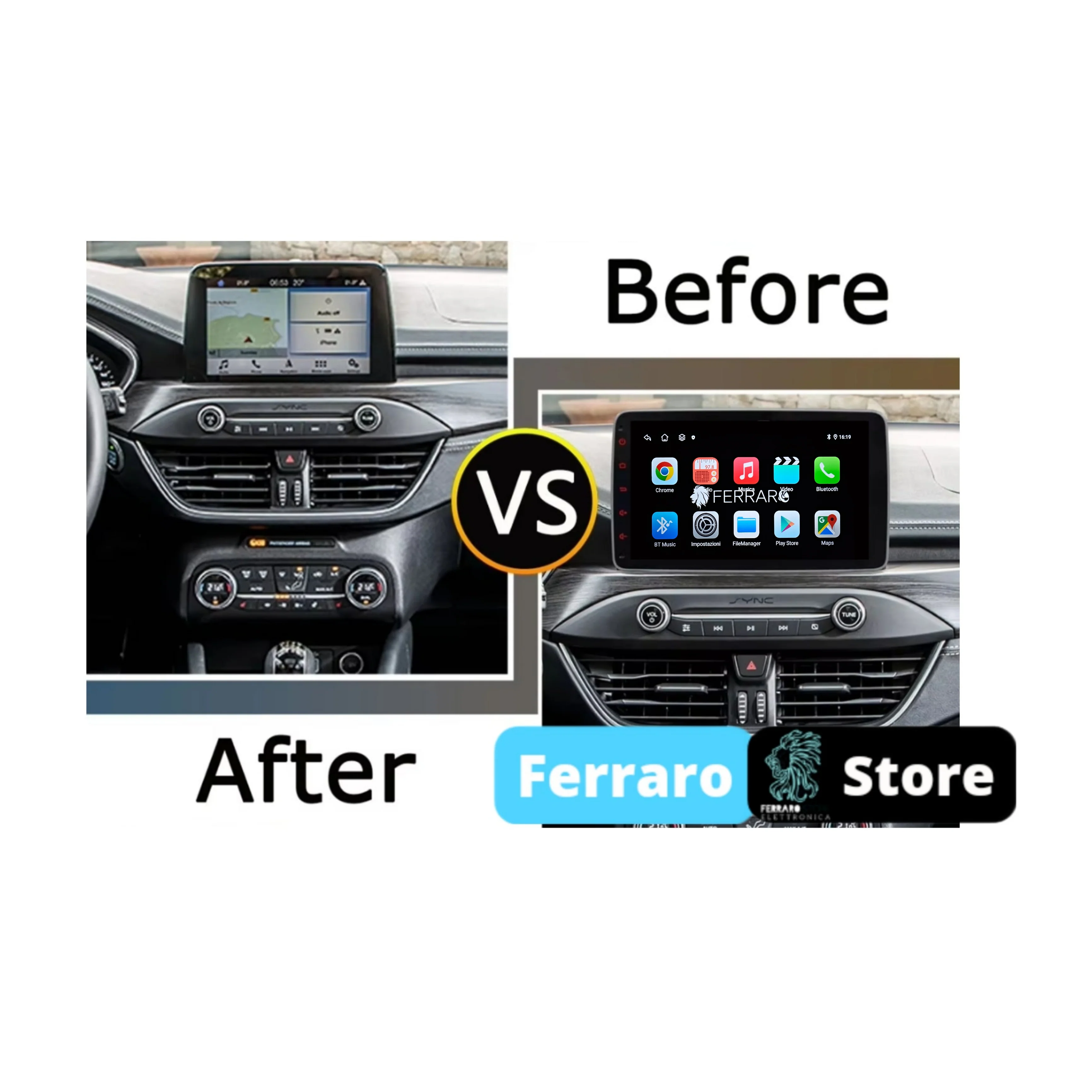 Autoradio per Ford Focus 4 9" | 2018-2022 | Android | Bluetooth | CarPlay | Android Auto | 4/64GB Ram - Image 2