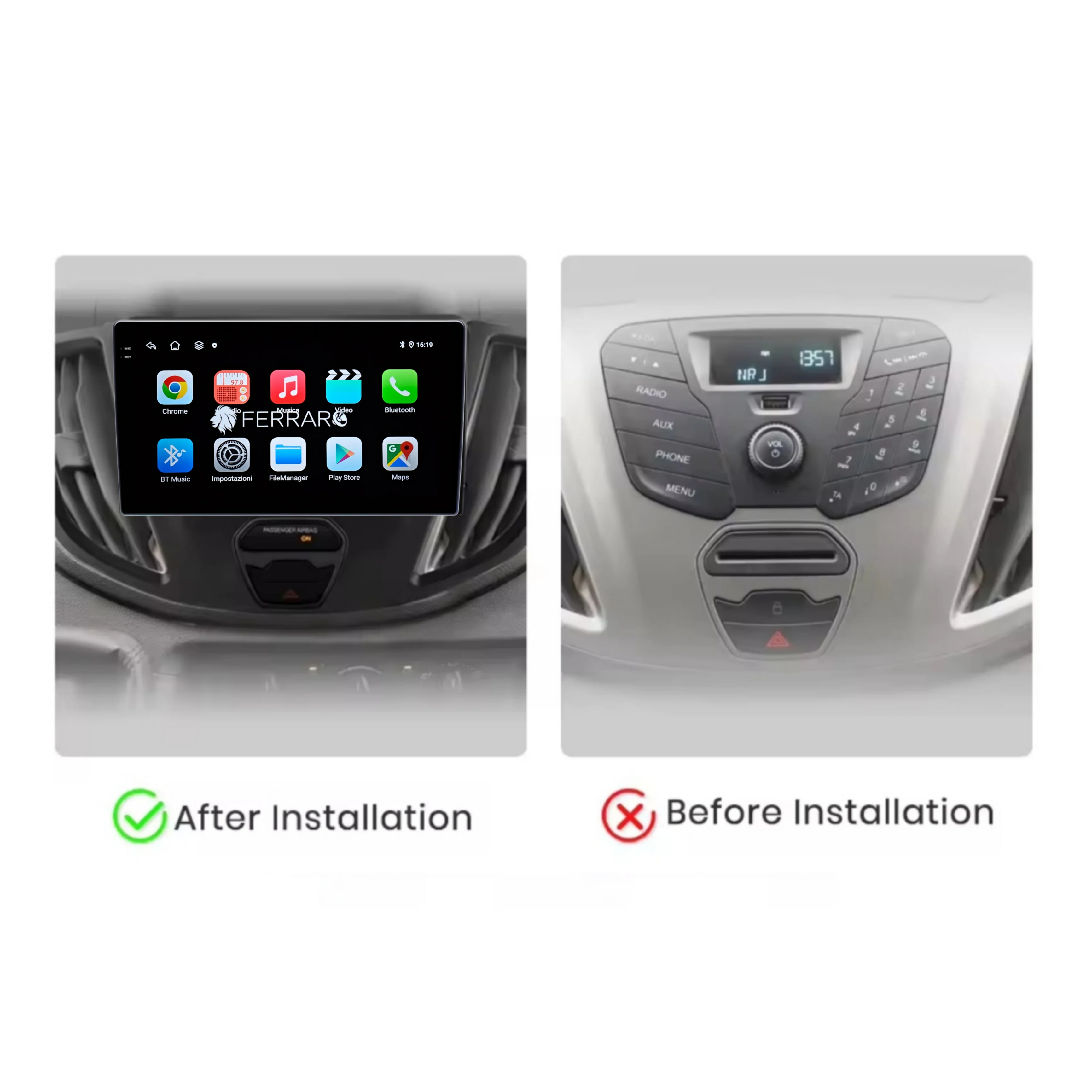 Autoradio per Ford Transit Van 9" 2K | 2014-2018 | Android | Bluetooth | CarPlay | Android Auto | 12/256GB Ram - Image 2