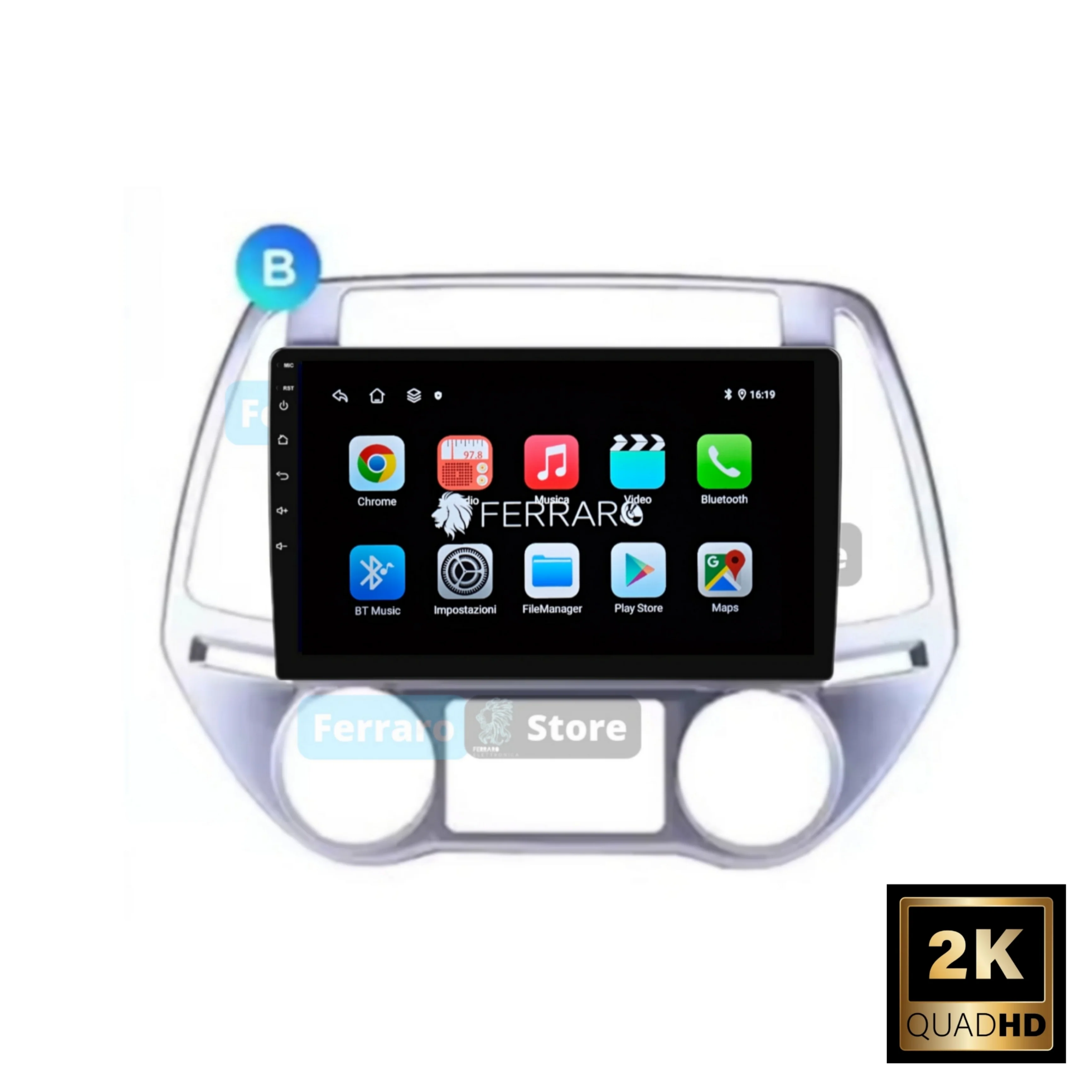 Autoradio per Hyundai i20 9" | 2008-2014 | Android | Bluetooth | CarPlay | Android Auto | 2GB/4GB/6GB/8GB Ram - Image 2