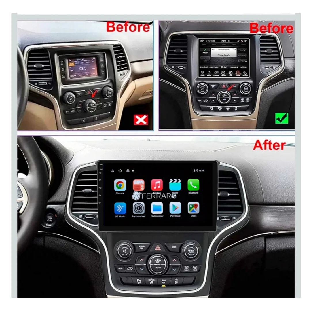 Autoradio per Jeep Grand Cherokee (WK2) Restyling (2014-2021) 9", Android, Bluetooth, CarPlay, Android Auto, 2GB/4GB/6GB/8GB Ram - Image 4