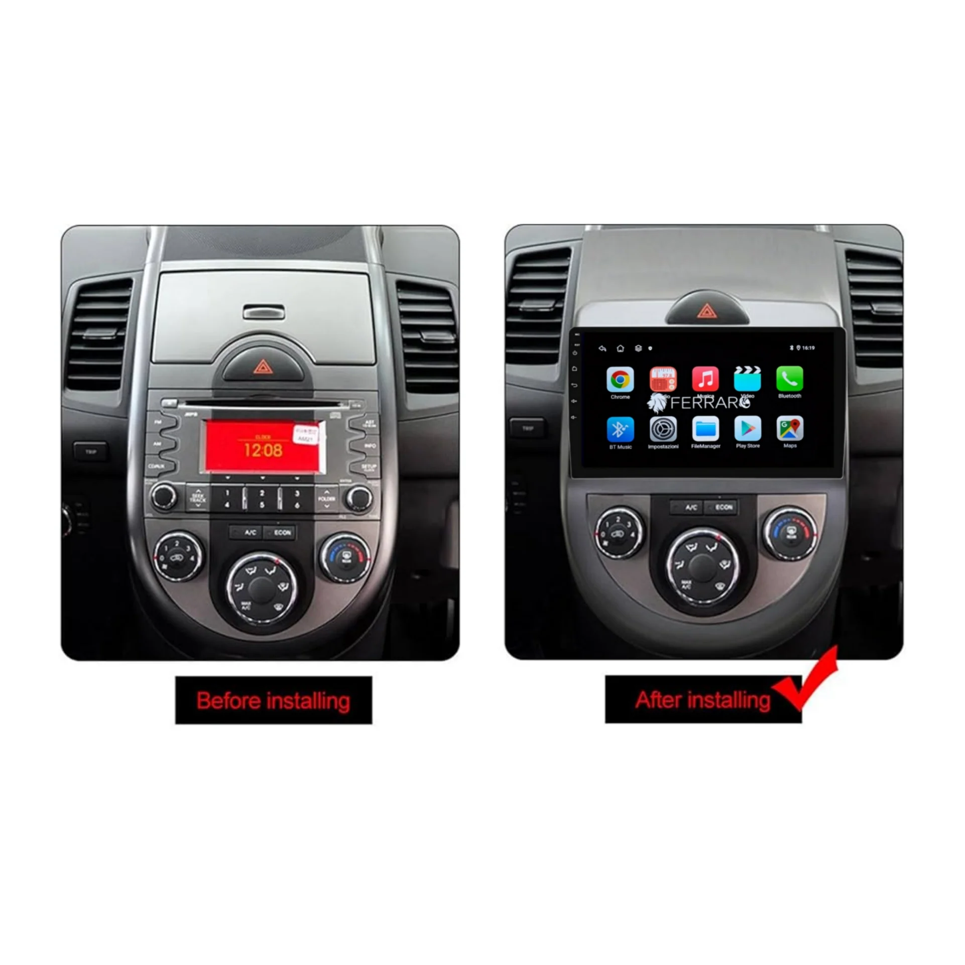 Autoradio per Kia Soul 9" | 2008-2014 | Android | Bluetooth | CarPlay | Android Auto | 2GB/4GB/6GB/8GB Ram - Image 4