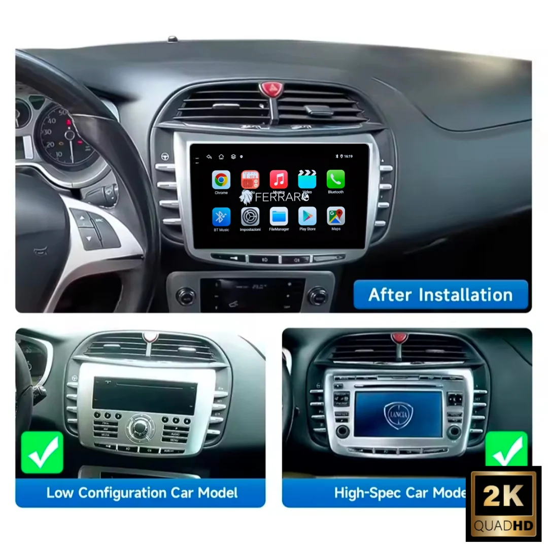 Autoradio per Lancia Delta 9" 2K | 2008-2014 | Android | Bluetooth | CarPlay | Android Auto | 12/256GB Ram - Image 5