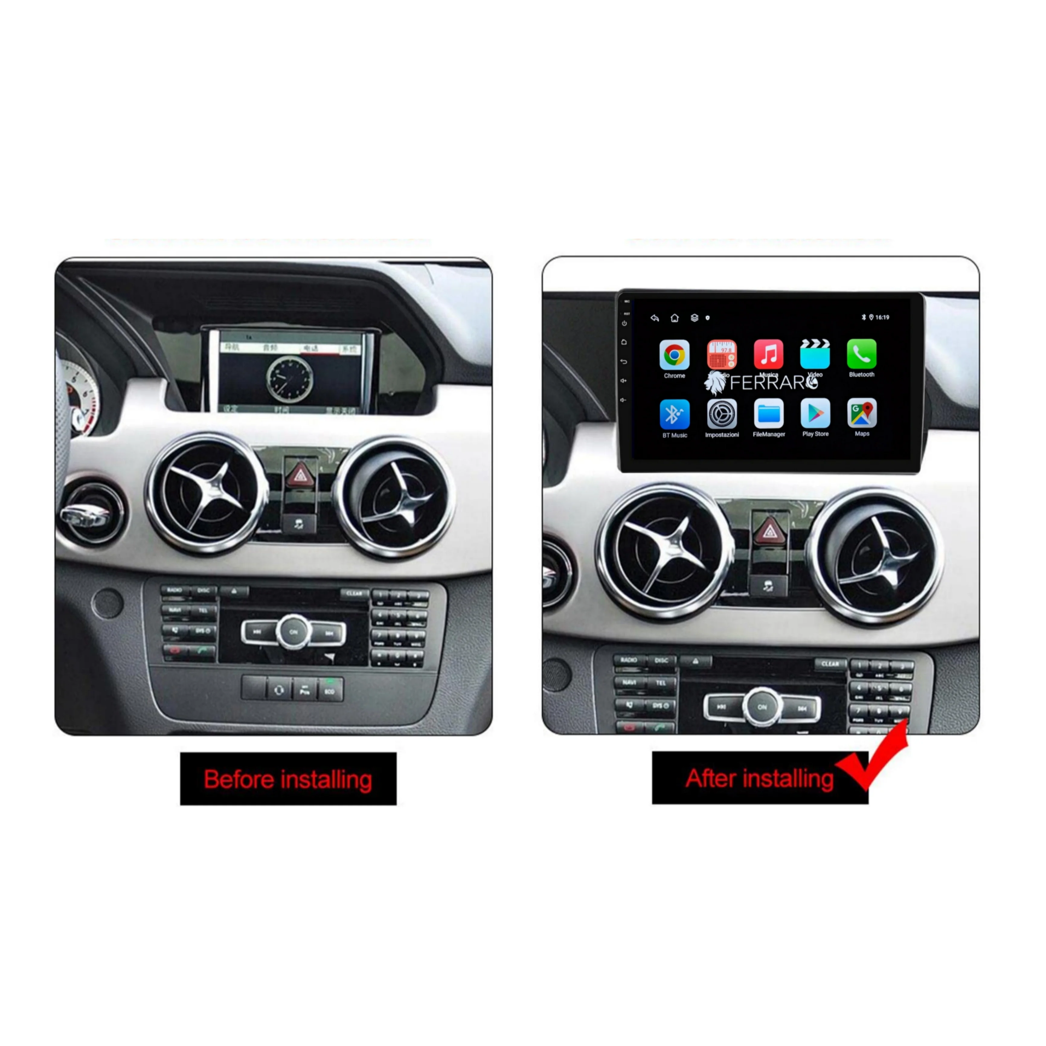 Autoradio per Mercedes GLK, X204 | NTG 4.5, 9" | 2008-2015 | Android | Bluetooth | CarPlay | Android Auto | 2GB/4GB/6GB/8GB Ram - Image 4