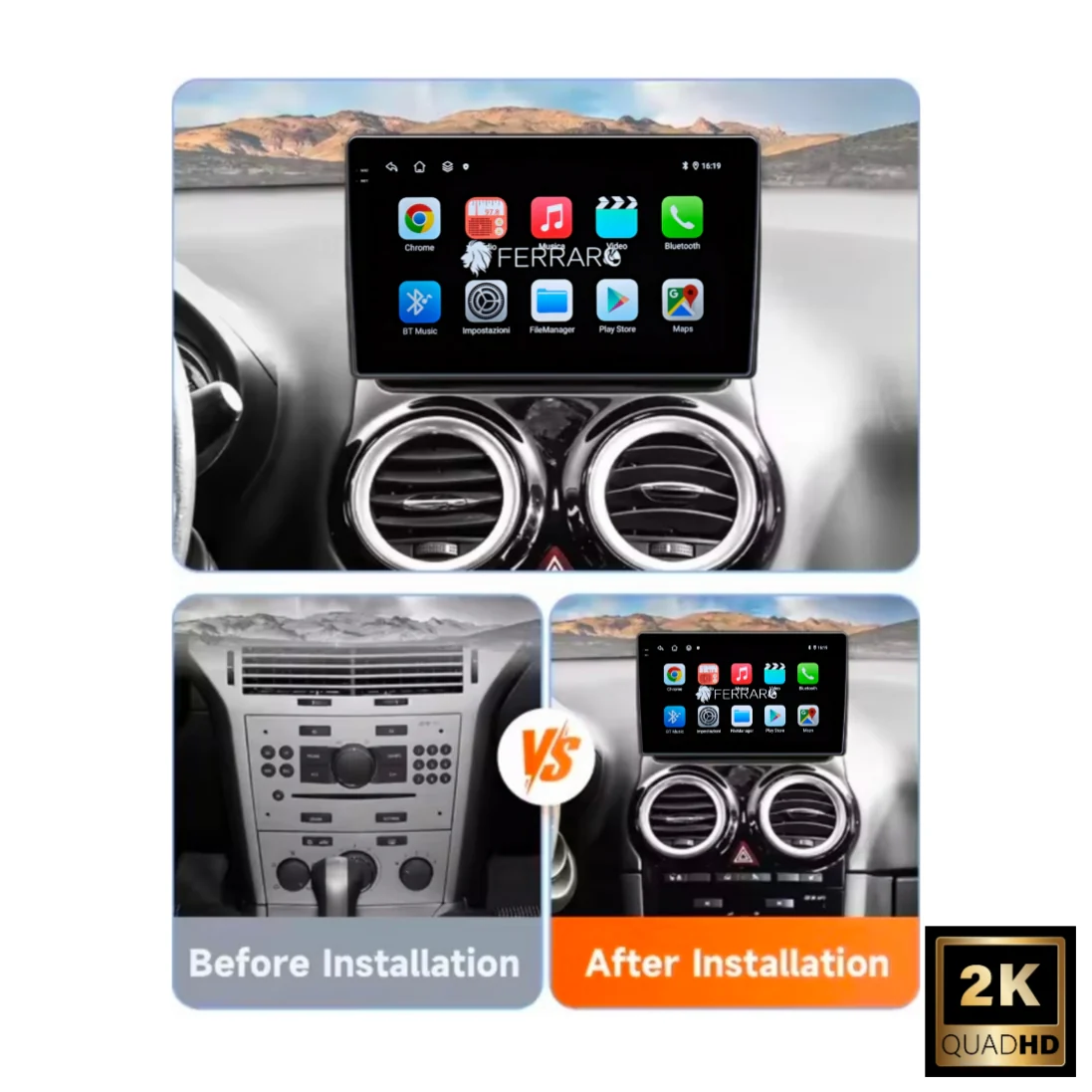 Autoradio per Opel Corsa D 9" 2K | 2006-2015 | Android | Bluetooth | CarPlay | Android Auto | 12/256GB Ram - Image 3