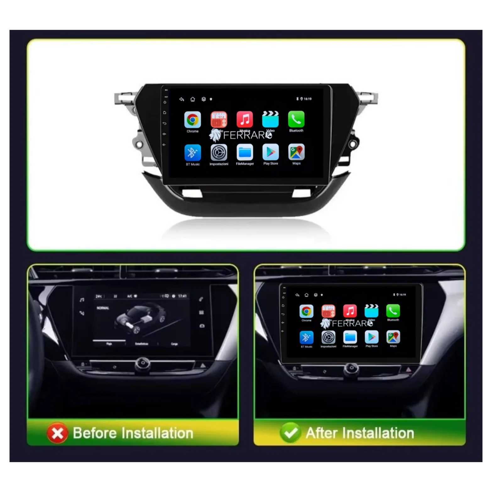 Autoradio per Opel Corsa F 9" | 2019-2025 | Android | Bluetooth | CarPlay | Android Auto | 2GB/4GB/6GB/8GB Ram - Image 4
