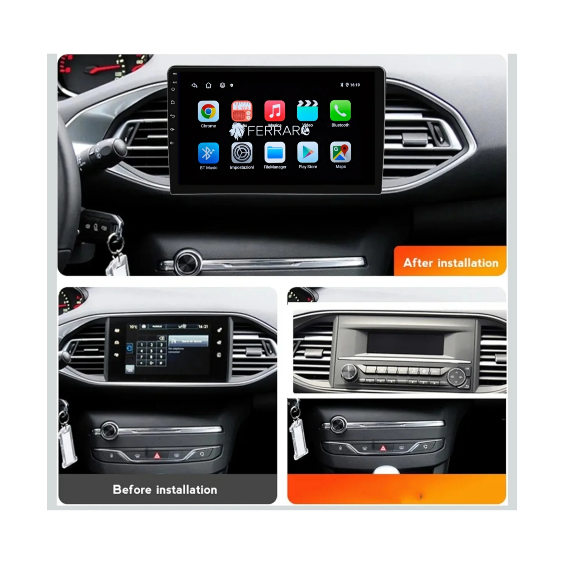 Autoradio per Peugeot 308 | 308s 9" | 2013-2021 | Android | Bluetooth | CarPlay | Android Auto | 2GB/4GB/6GB/8GB Ram - Image 4