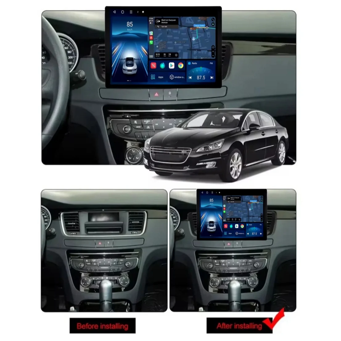 Autoradio per Peugeot 508 | 508SW 11.5" | 2011-2018 | Android | Bluetooth | CarPlay | Android Auto | 4/64GB Ram - Image 3