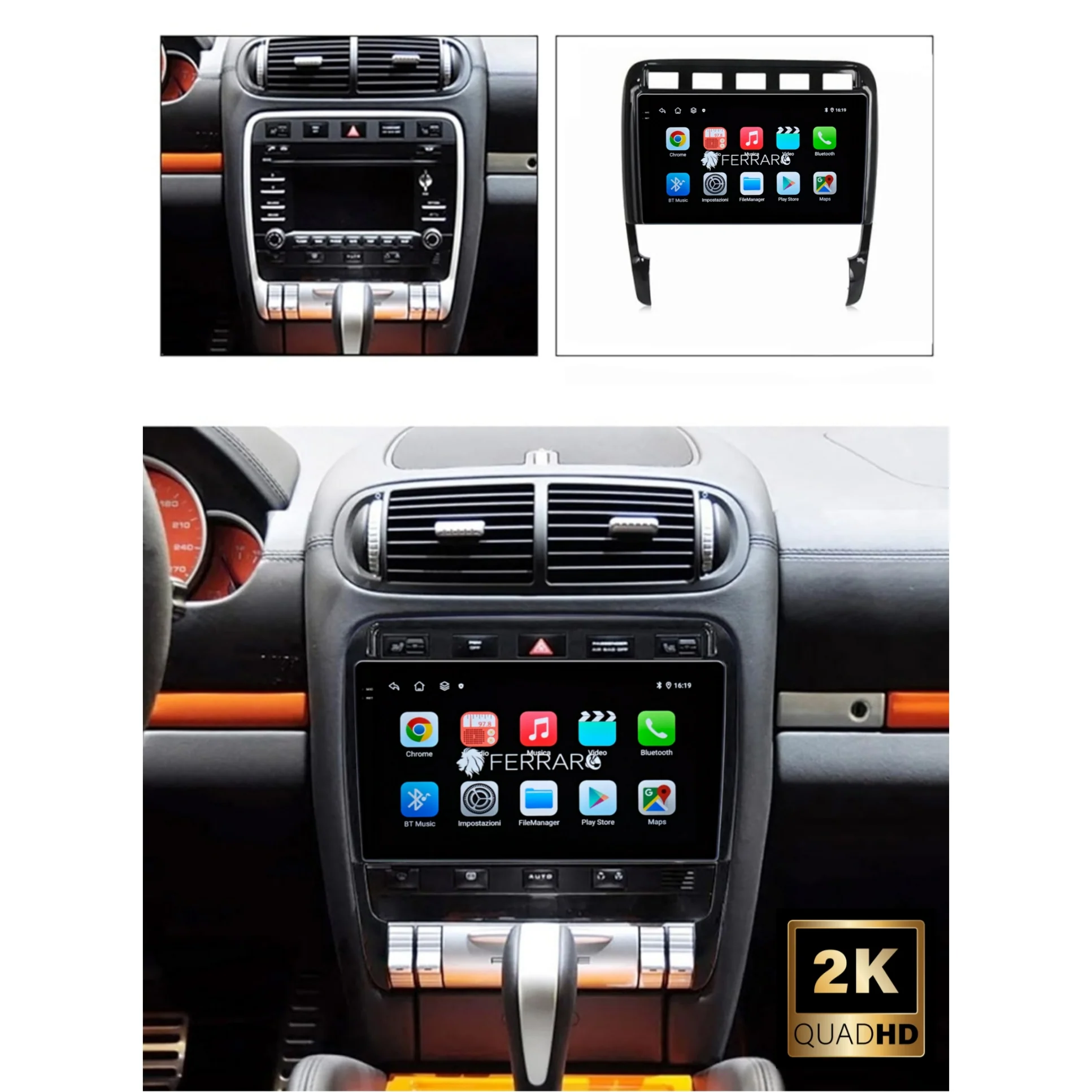 Autoradio per Porsche Cayenne GTS 9" 2K | 2002-2006 | Android | Bluetooth | CarPlay | Android Auto | 12/256GB Ram - Image 3