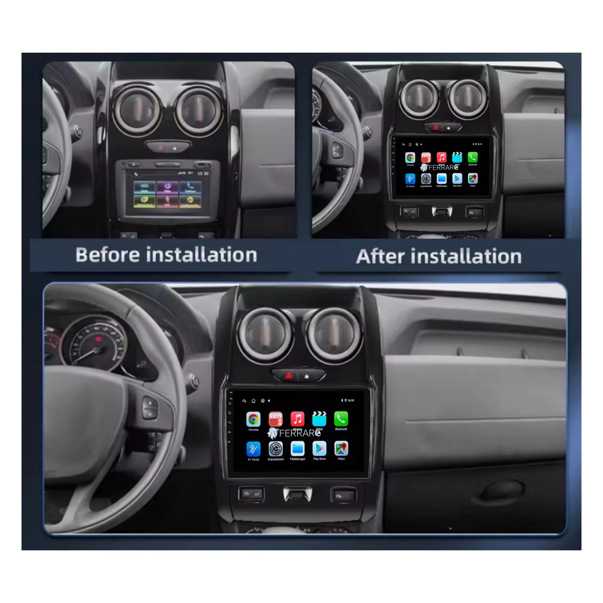 Autoradio per Renault Duster | Lada Largus 9" | Android | Bluetooth | CarPlay | Android Auto | 2GB/4GB/6GB/8GB Ram - Image 4