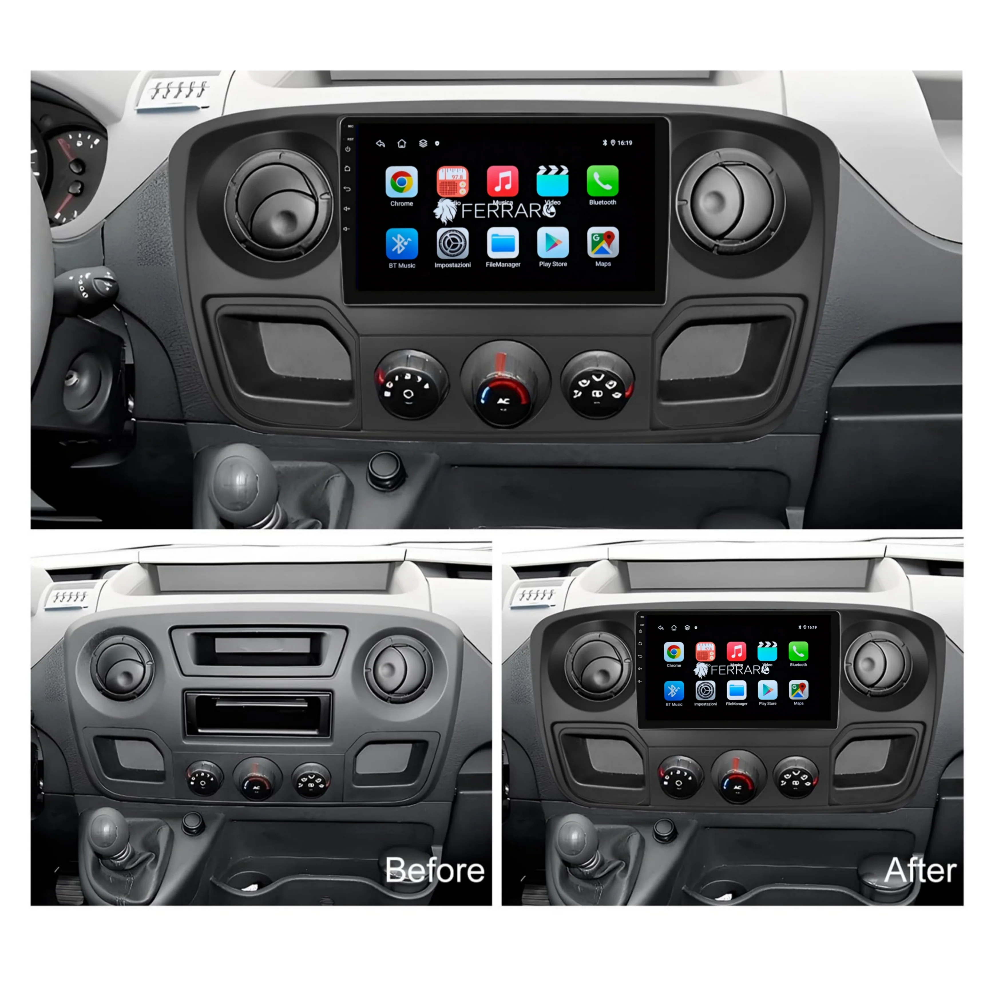 Autoradio per Renault Master, Nissan NV400, Opel Movano 9" (2010-2019) Android, Bluetooth, CarPlay, Android Auto, 2GB/4GB/6GB/8GB Ram - Image 4
