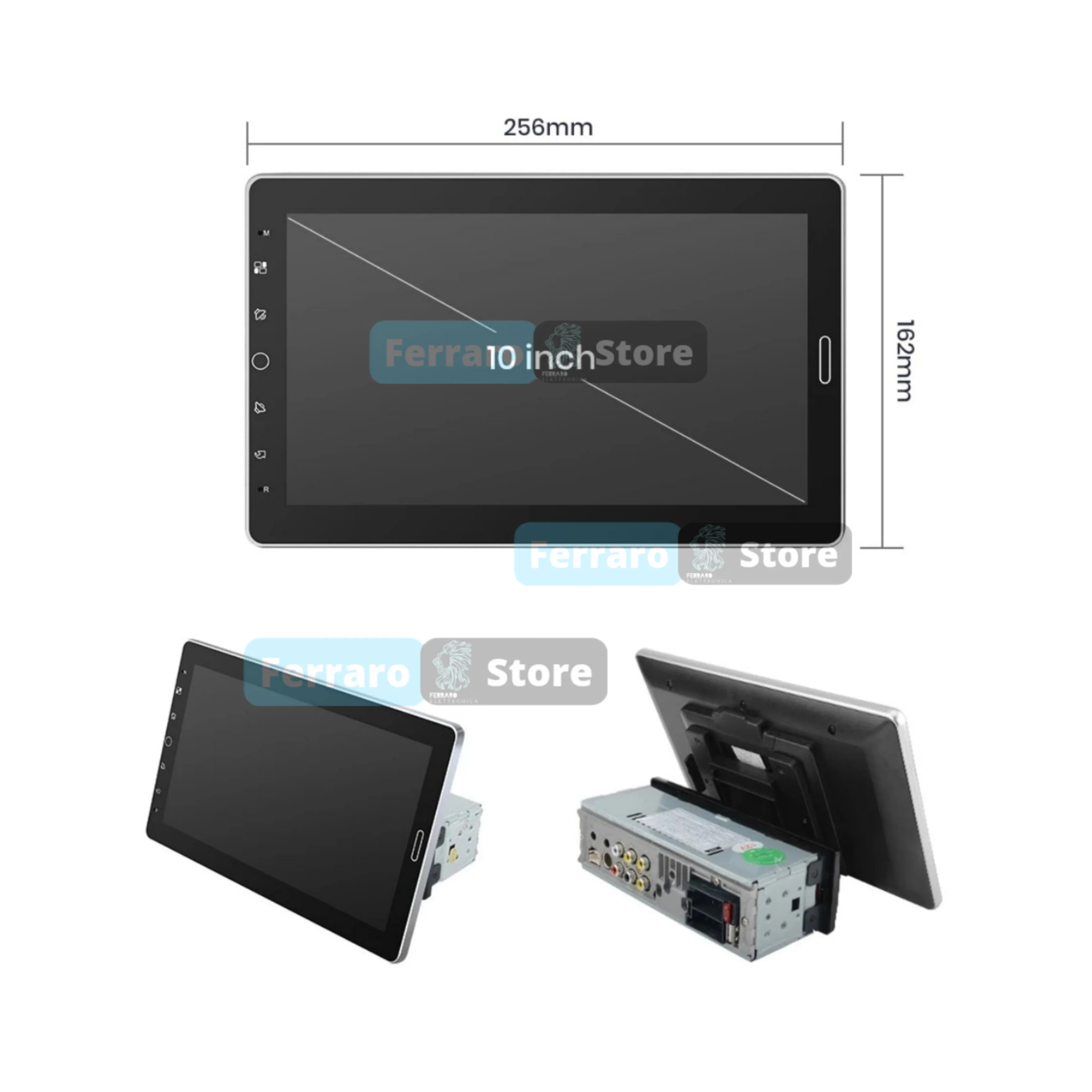 Autoradio Universale Estraibile | 1Din 10" Pollici | Bluetooth | Radio | Mirror Link Android e IOS | CarPlay & Android Auto - Image 5