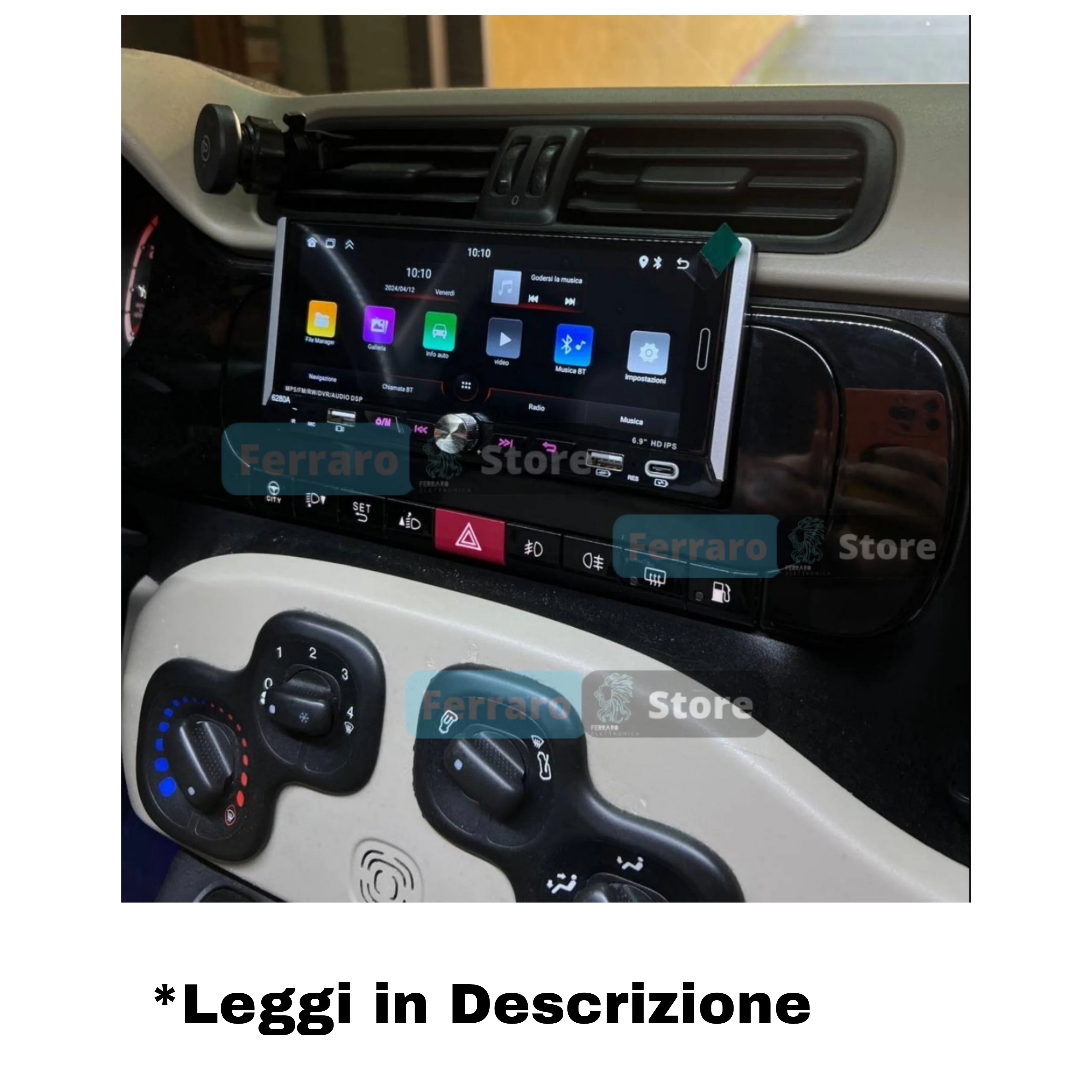 Autoradio Universale Fisso | 1Din 6.9"Pollici | Android | Bluetooth | CarPlay | Android Auto | 2/32GB Ram - Image 4