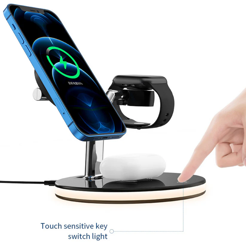Stazione di Carica Wireless 3 in 1, Smartphone, Cuffie, Appletwatch - Image 5
