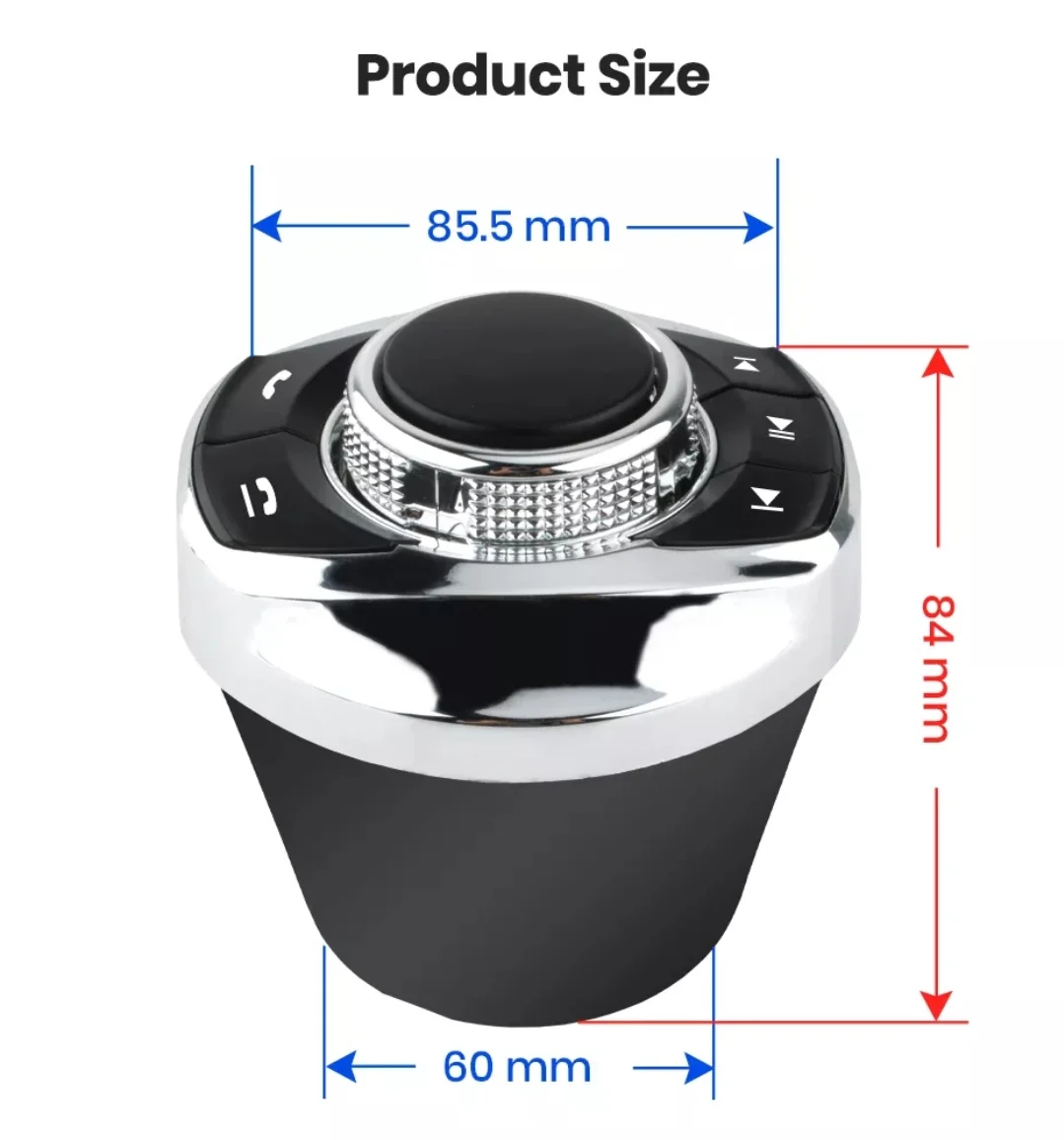 Comandi al volante, Wireless per Autoradio Universale Android, Forma di Tazza con Luce - Image 4