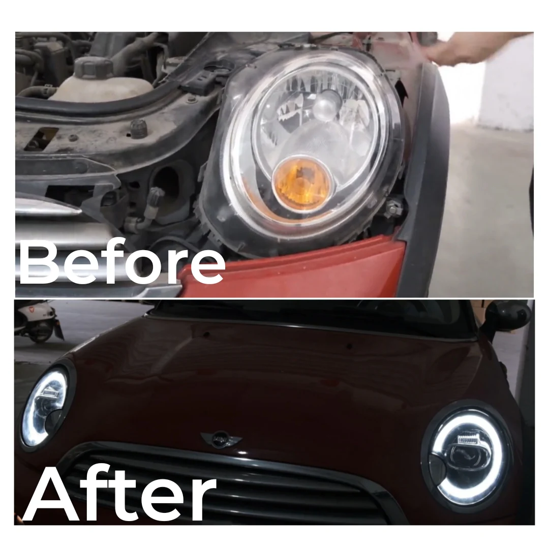 Fanali Anteriore Completo per BMW Mini Cooper S R55, R56, R57, R58, R59 (2007-2014) a LED - Image 9
