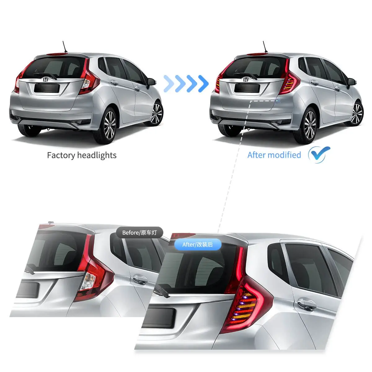 Fanali Posteriore Completo per Honda Fit/Jazz (2015-2020) a LED - Image 7