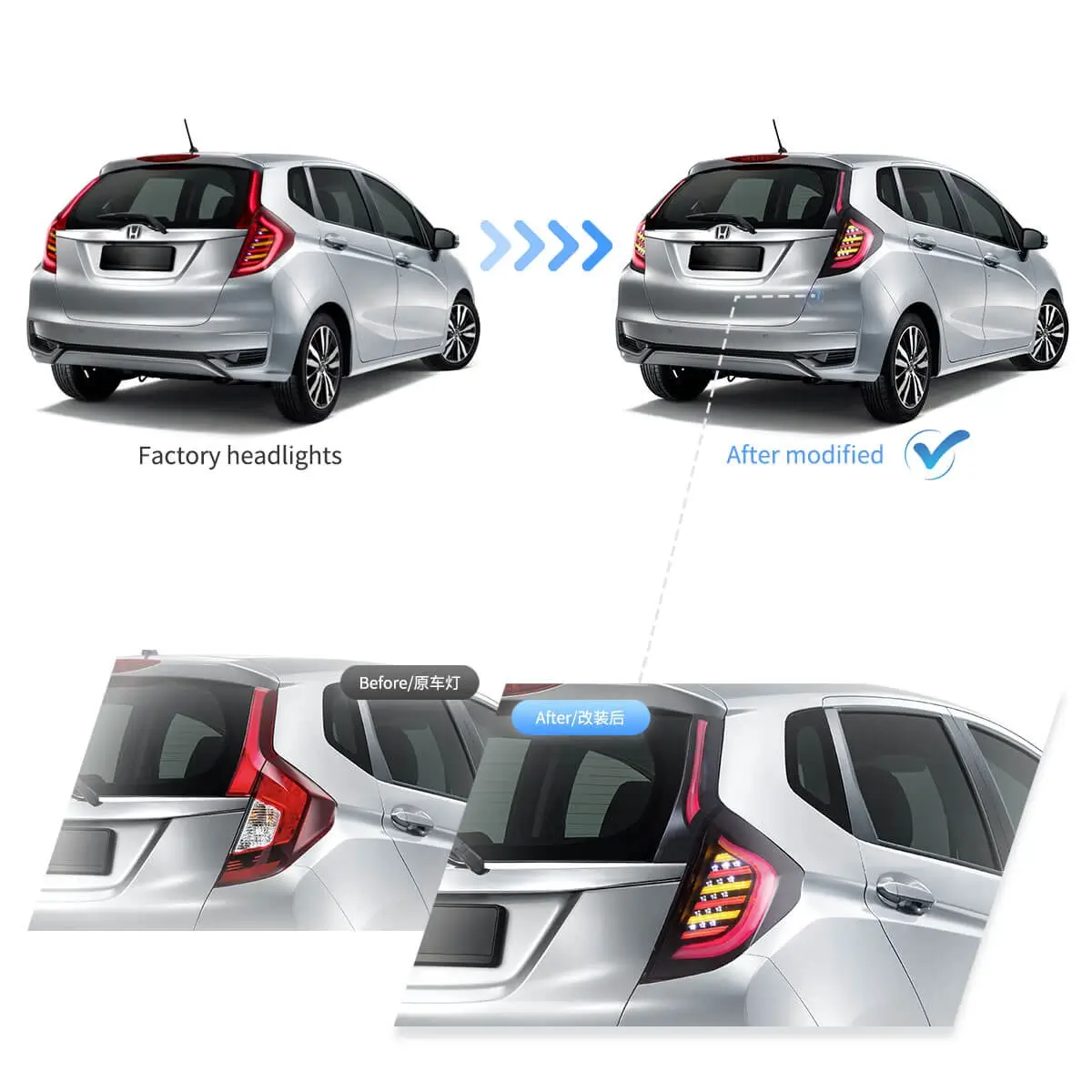 Fanali Posteriore Completo per Honda Fit/Jazz (2015-2020) a LED - Image 8