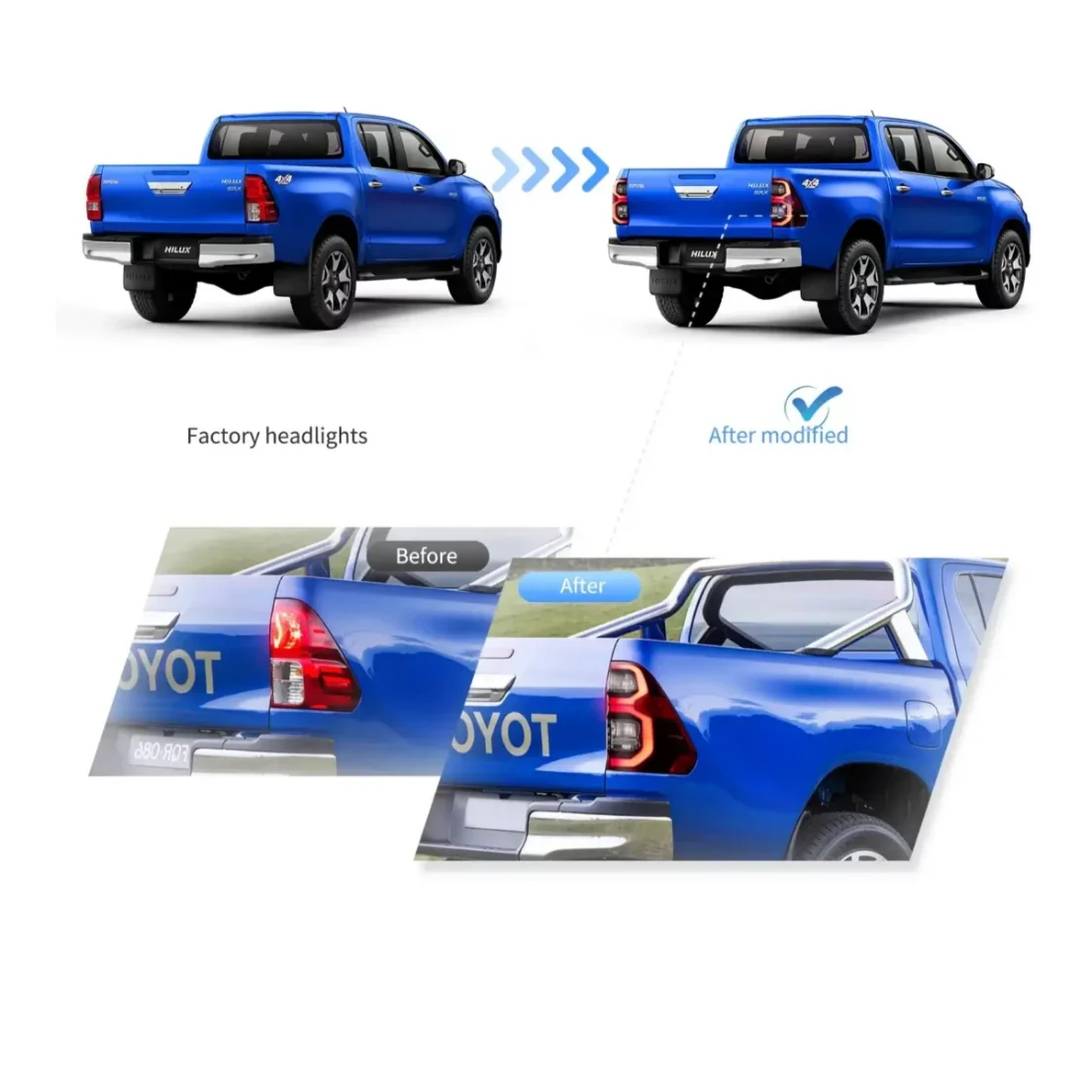 Fanali Posteriore Completo per Toyota Hilux SR5 (2015-2020) a LED - Image 3
