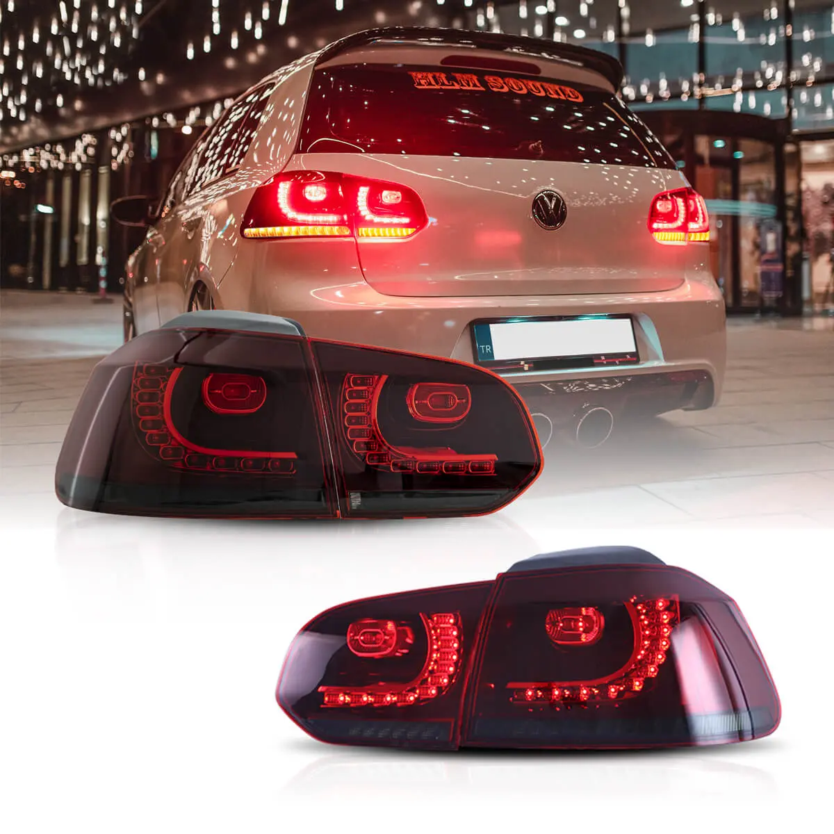 Fanali Posteriore Completo per Volkswagen Golf VI, MK6 (2008-2012) a LED