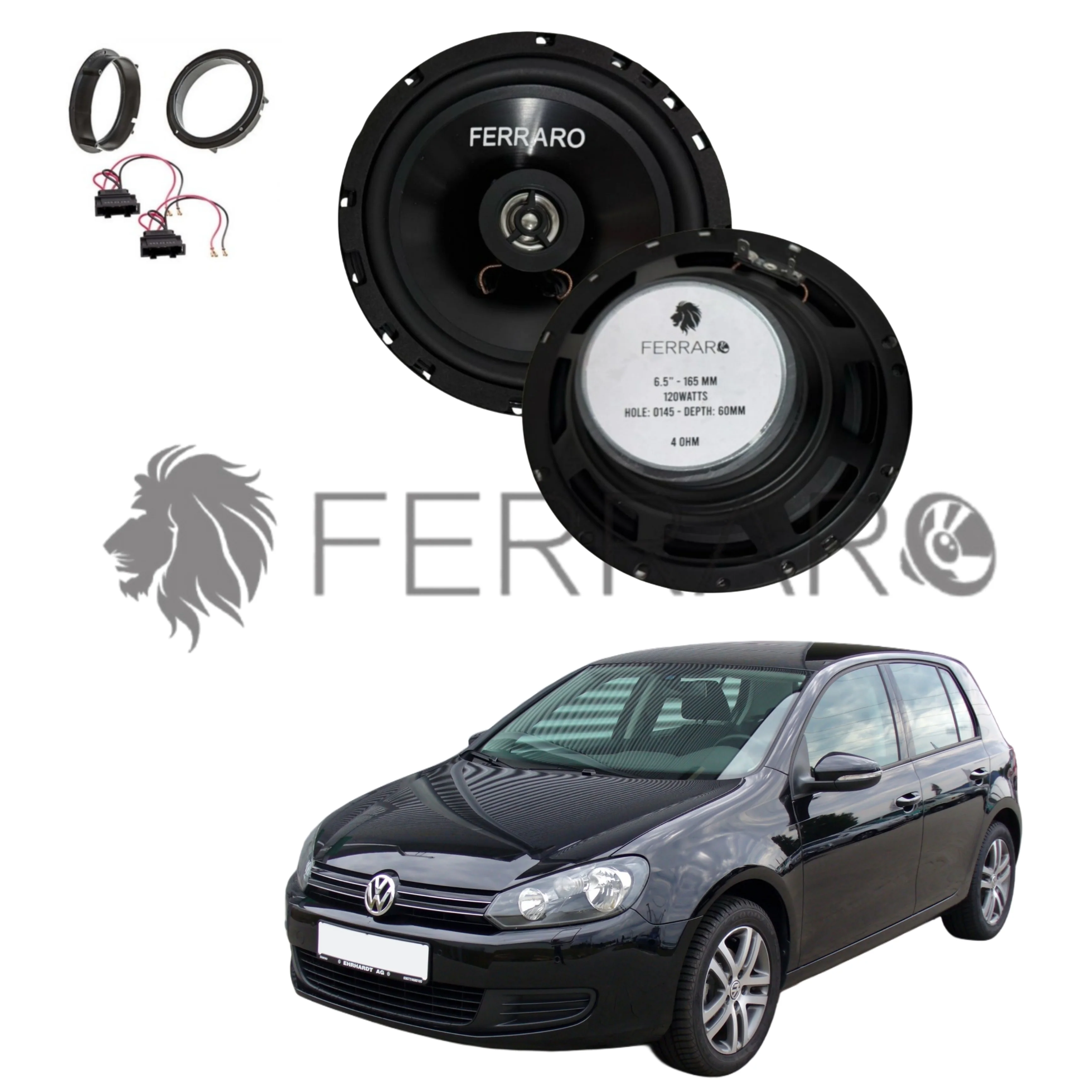 FerraroStore Kit 2 Altoparlanti | ASC-652PC | Ant o Post | VW Golf 6ª Serie dal 2008>