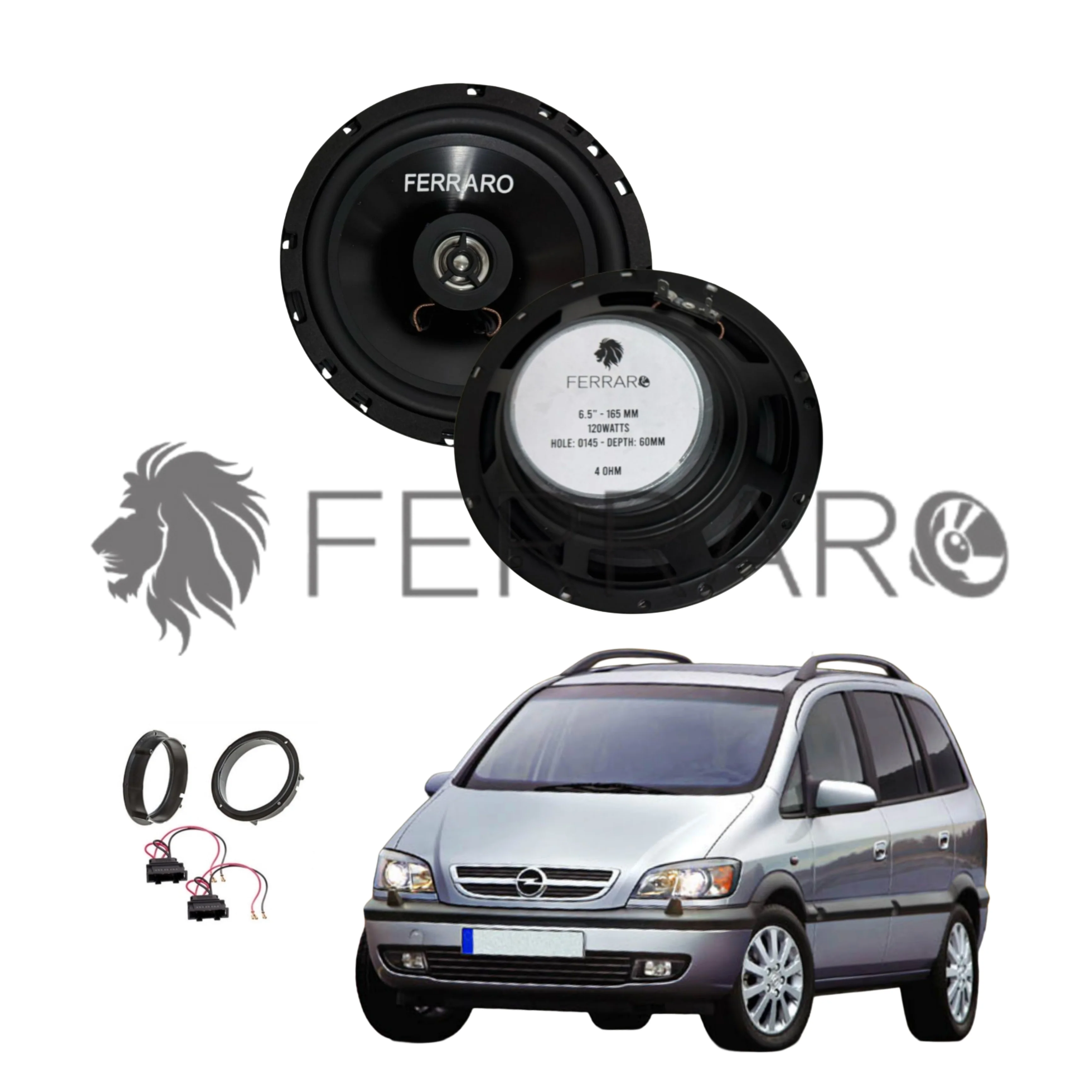 FerraroStore Kit 2 Altoparlanti | ASC-652PC | Anteriori | Opel Zafira A (1999-2005)