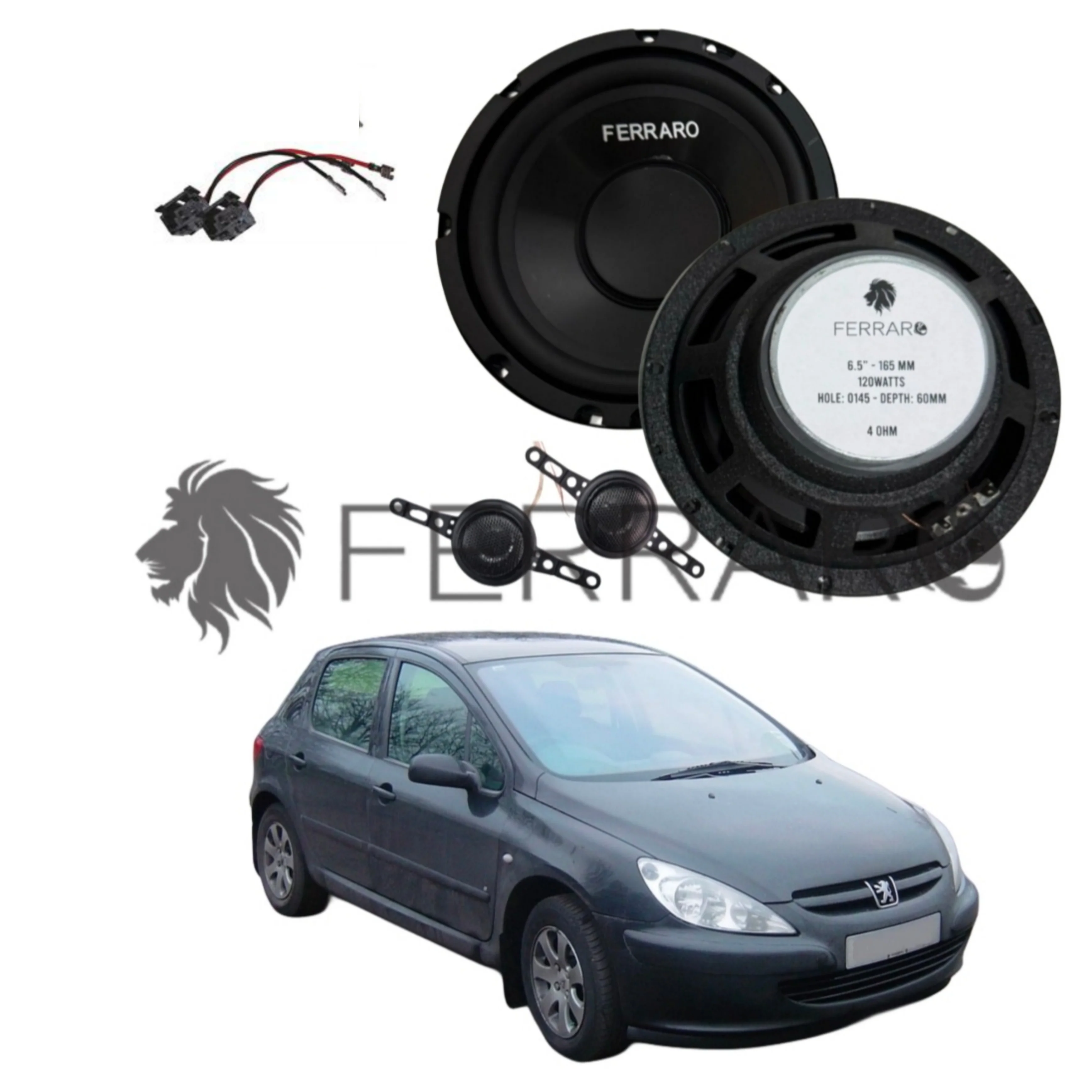 FerraroStore Kit 2 Altoparlanti, ASK-165.2, Anteriori, Peugeot 307