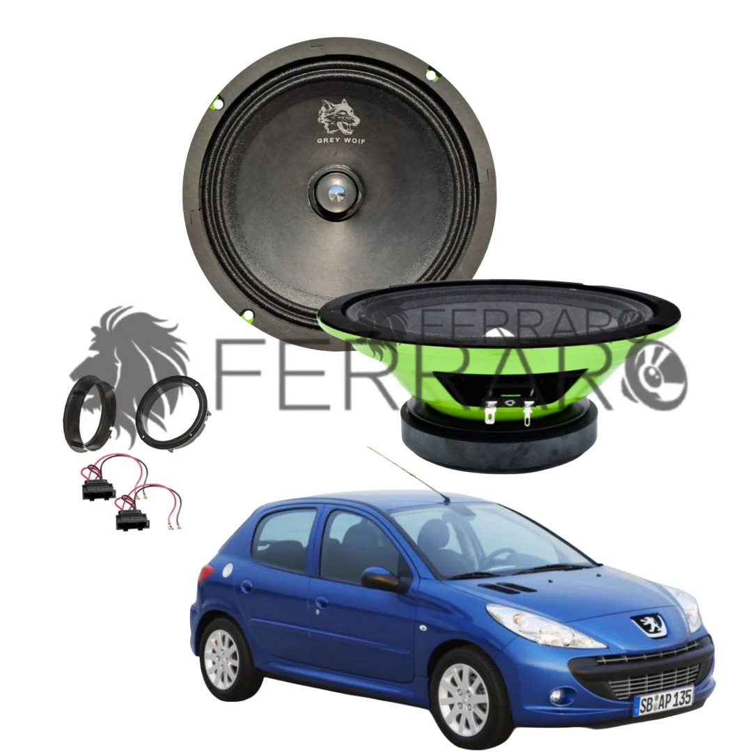FerraroStore Kit 2 Altoparlanti | PV165.3 | Anteriori | Peugeot 206 dal 1998>