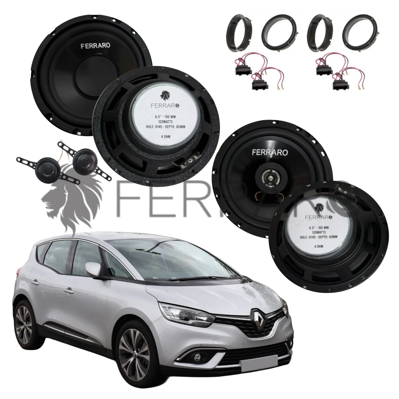 FerraroStore Kit 6 Altoparlanti | ASK-165.2 | ASC-652PC | Ant/Post | Renault Scenic IV | 4ª Serie (Dal 2016>)