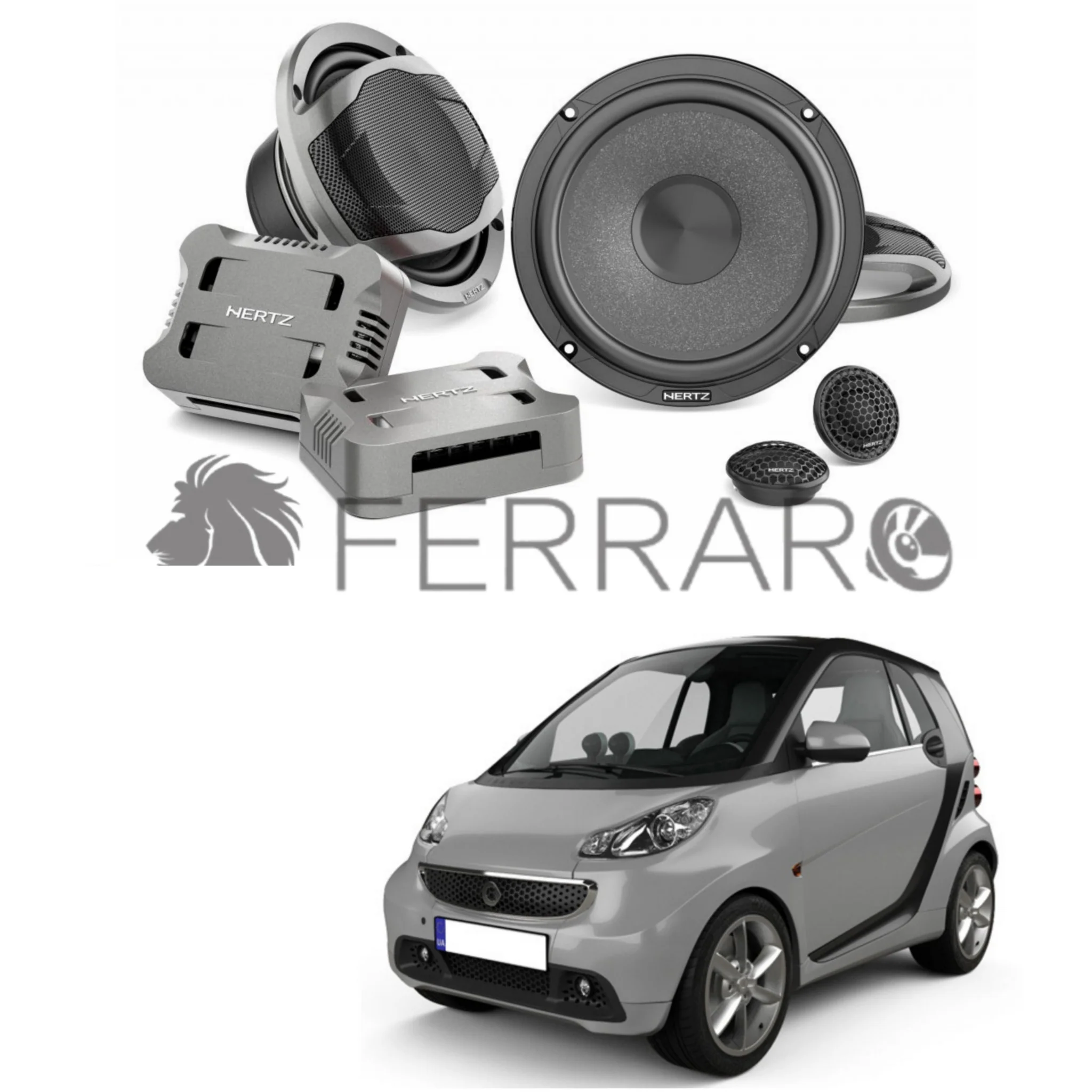 Hertz Kit 4 Casse | CK165 | Altoparlanti 2 Vie | Smart Fortwo w451