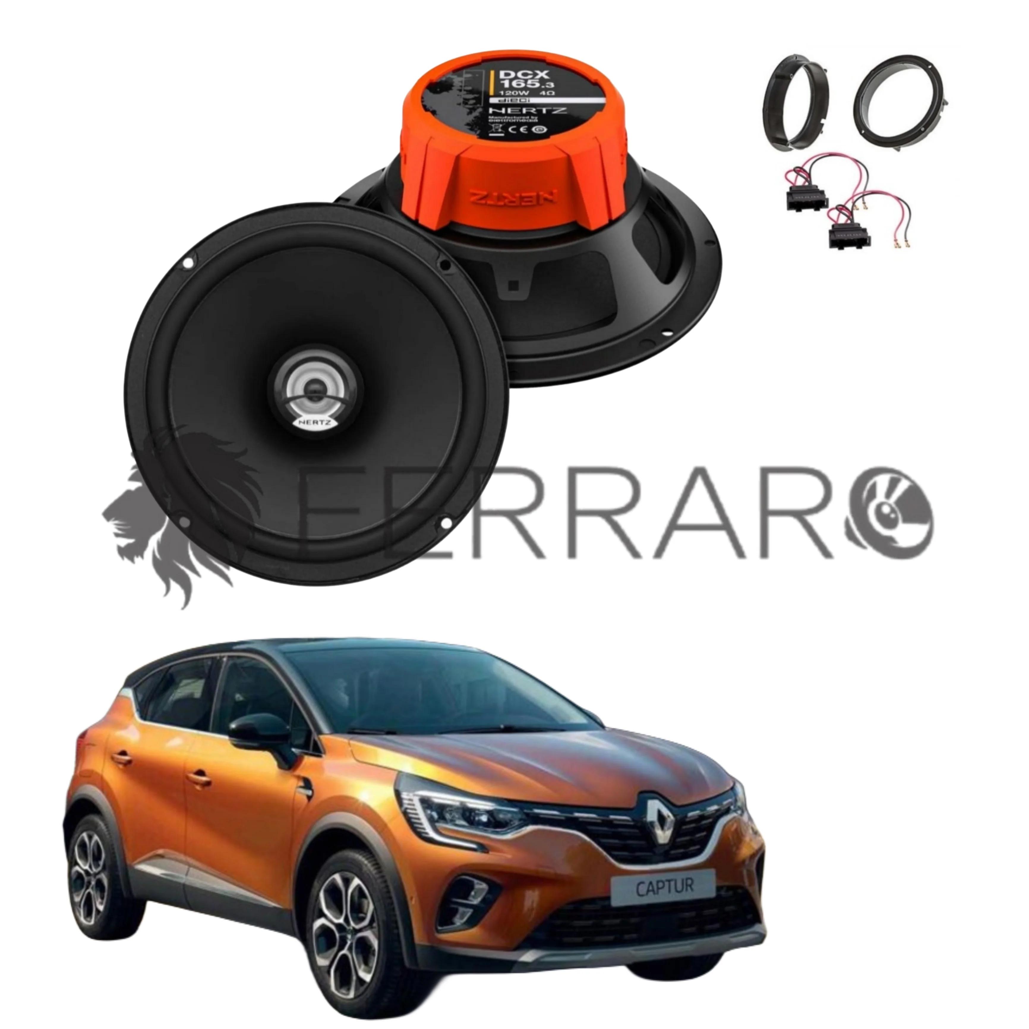Hertz Kit 2 Casse | DCX 165.3 | Ant o Post | Renault Captur I | 1ª Serie (2013-2019)