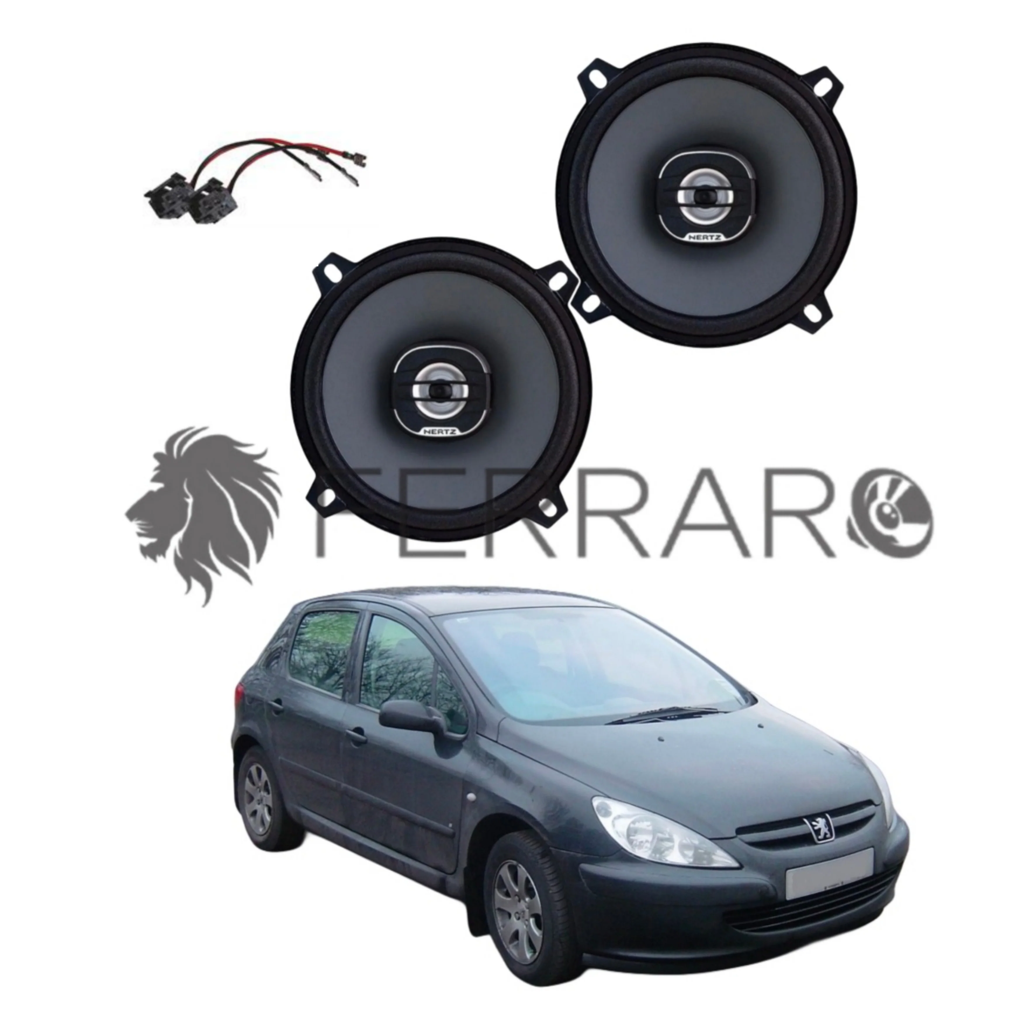 Hertz Kit 2 Casse, X 130, Posteriori,  Peugeot 307