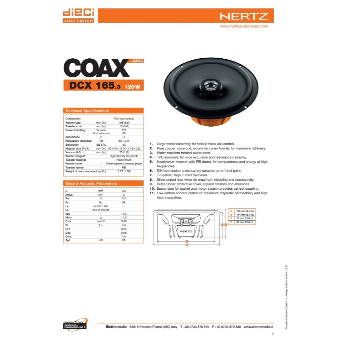 Hertz Kit 4 Casse, DCX 165.3, Ant/Post, Ford KA+ dal 2016> - Image 3