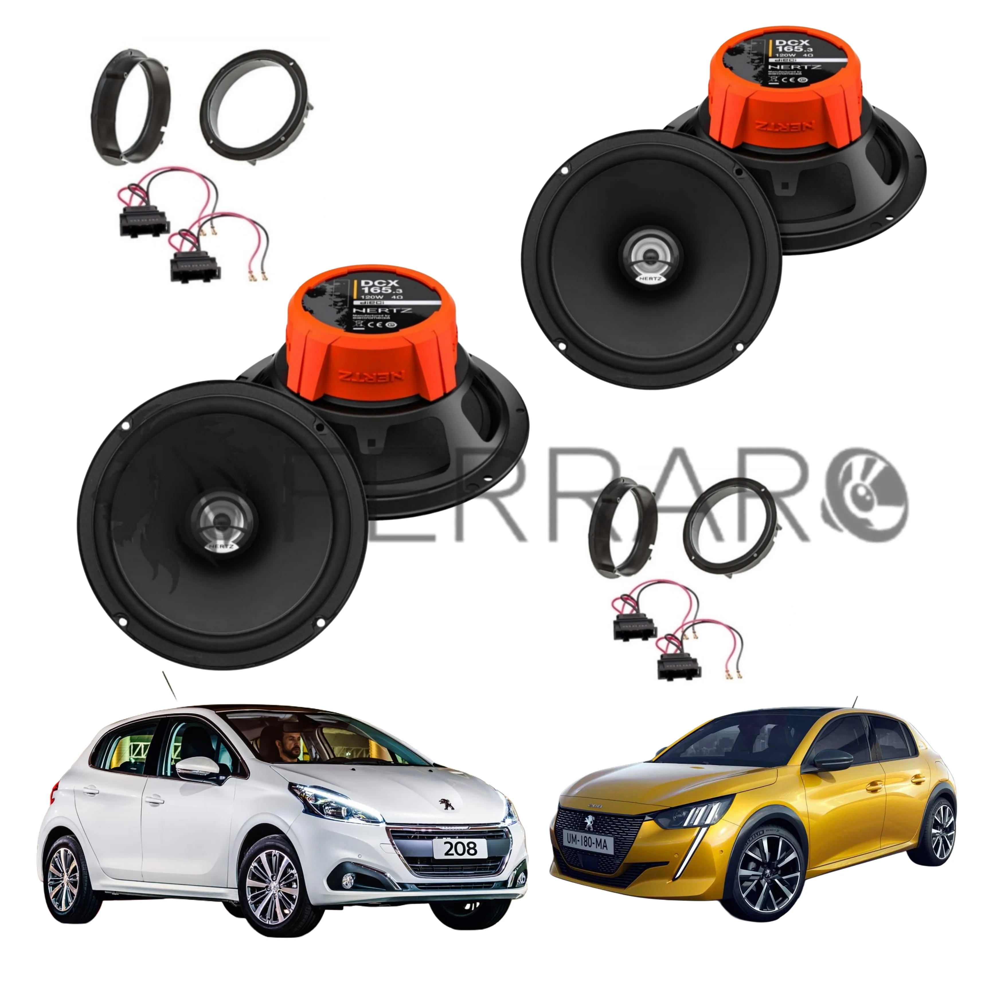 Hertz Kit 4 Casse | DCX 165.3 | Ant/Post |  Peugeot 208